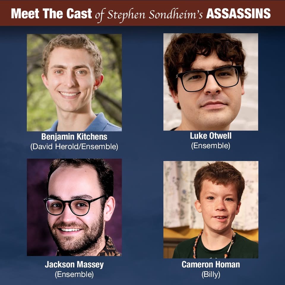 Meet the cast of Stephen Sondheim?s Assassins playing at the Virginia Samford Theatre through February 16. Get tickets at https://ci.ovationtix.com/35992/production/1203014