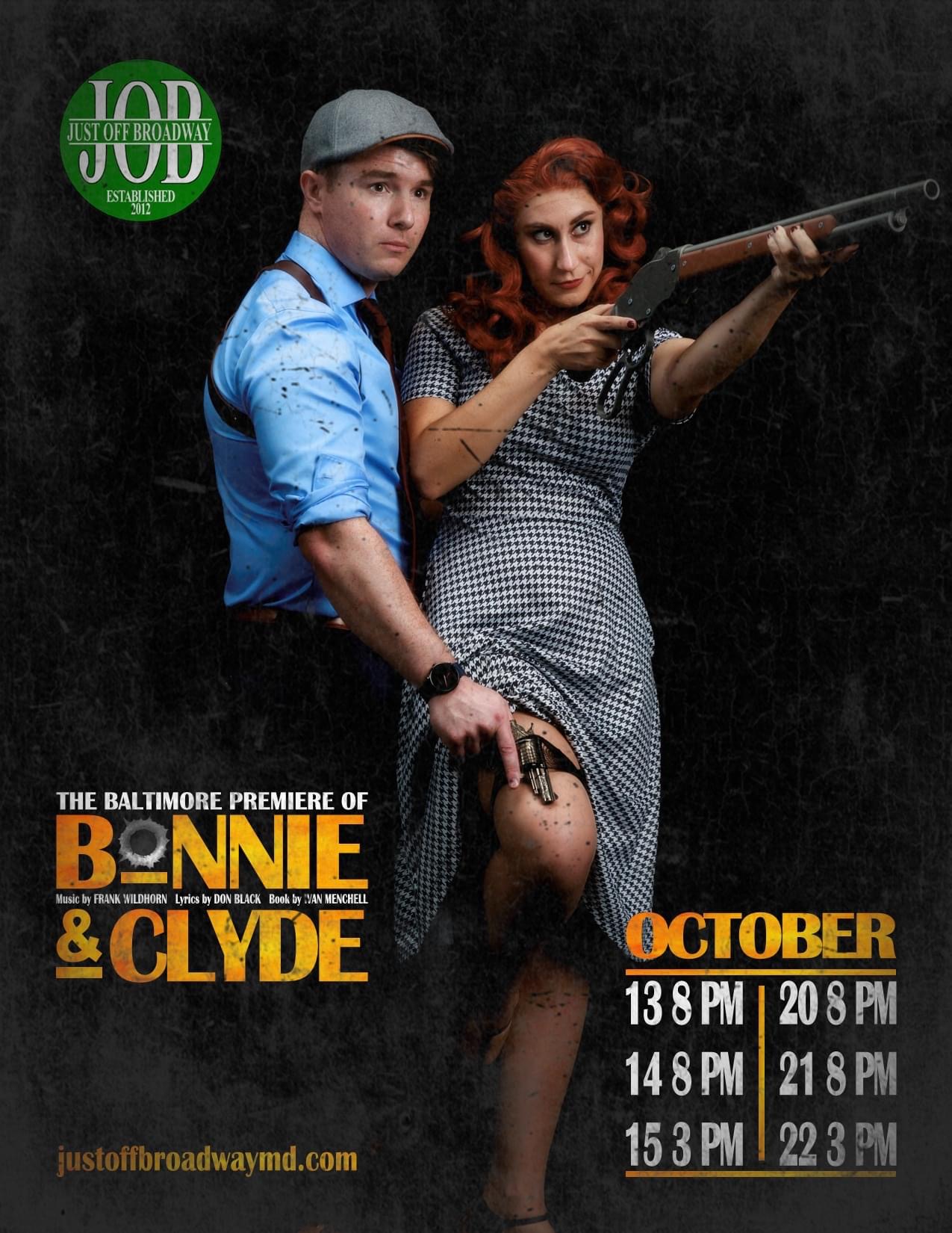 Gage Wright as Clyde Barrow + Lizzie Detar as Bonnie Parker