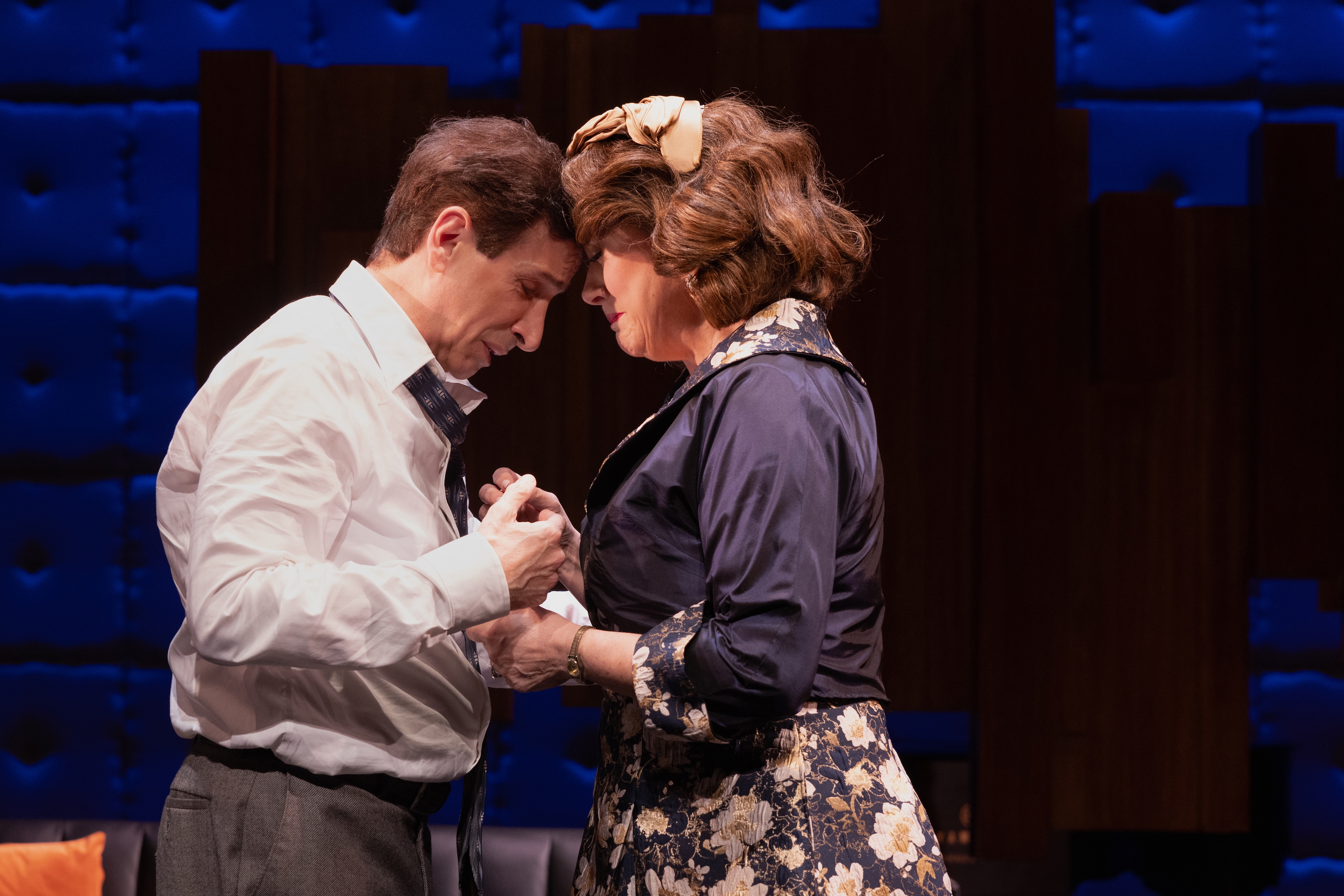 L-R Michael Paternostro (Oscar Levant) and Leslie Castay (June Levant) in Le Petit Theatre''s production of Good Night, Oscar. Photo by Brittney Werner.