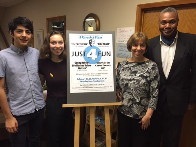 Impromptu Cast: Joey Trezise, Lucy Krubiner, Casey Krubiner and Darryl Maximilian Robinson starred in a staging of the Tad Mosel one-act gem at The Lincoln Stegman Theatre in North Hollywood.