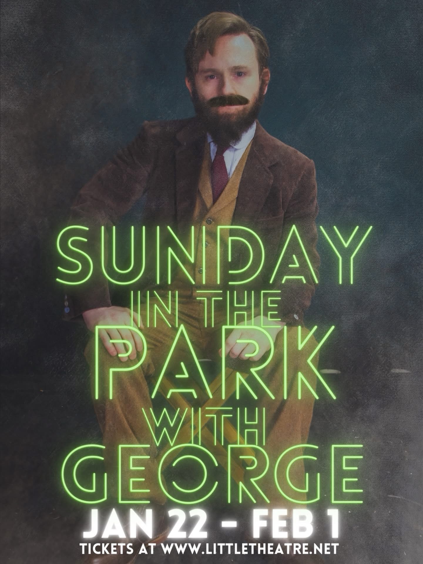 Chris Spencer as George in Little Theatre of Fall River''''s production of Sunday in the Park with George