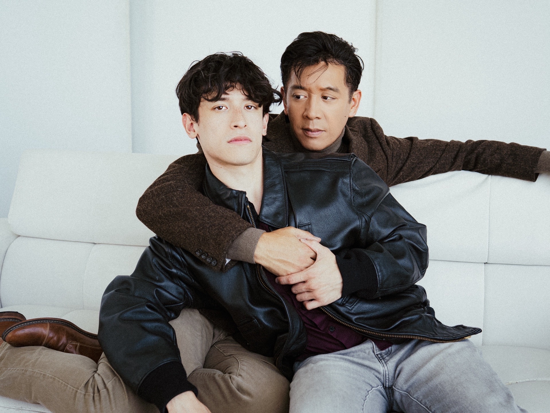 Jonathan Moreno as Benoit and Danny Bernardo as David in LE SWITCH by Philip Dawkins, directed by Spenser Davis. (photo credit: Andrew Ge)