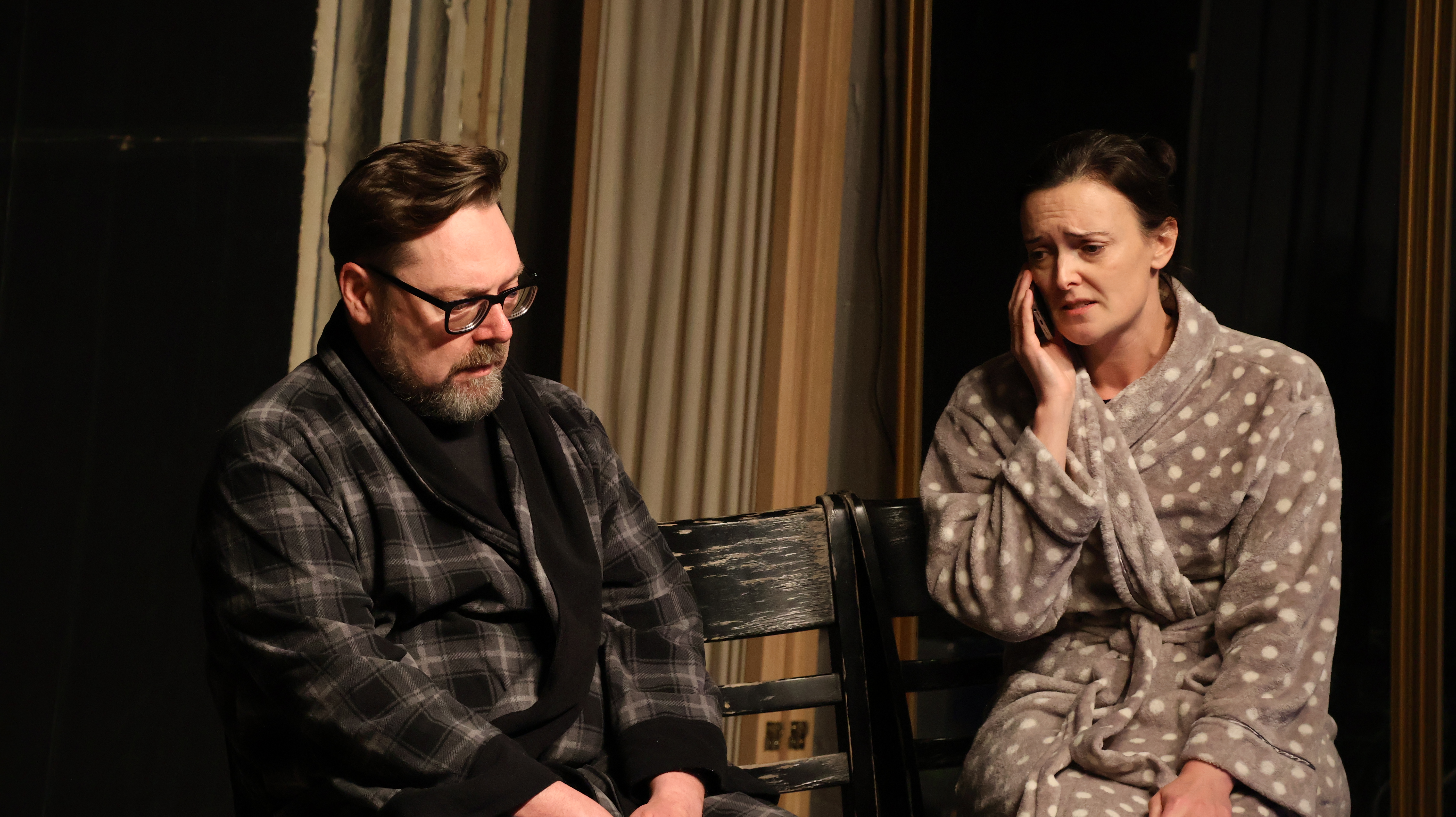 Elizabeth Dilley as Helen and Sean Vale as Bruce. Photo credit: Cat Brooks