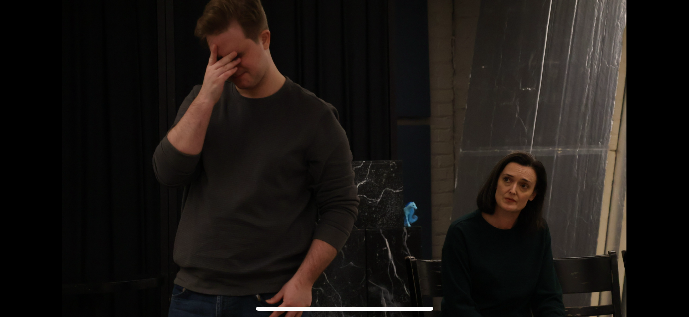 Adam Nyhoff as Spencer and Elizabeth Dilley as Helen. Photo credit: Cat Brooks