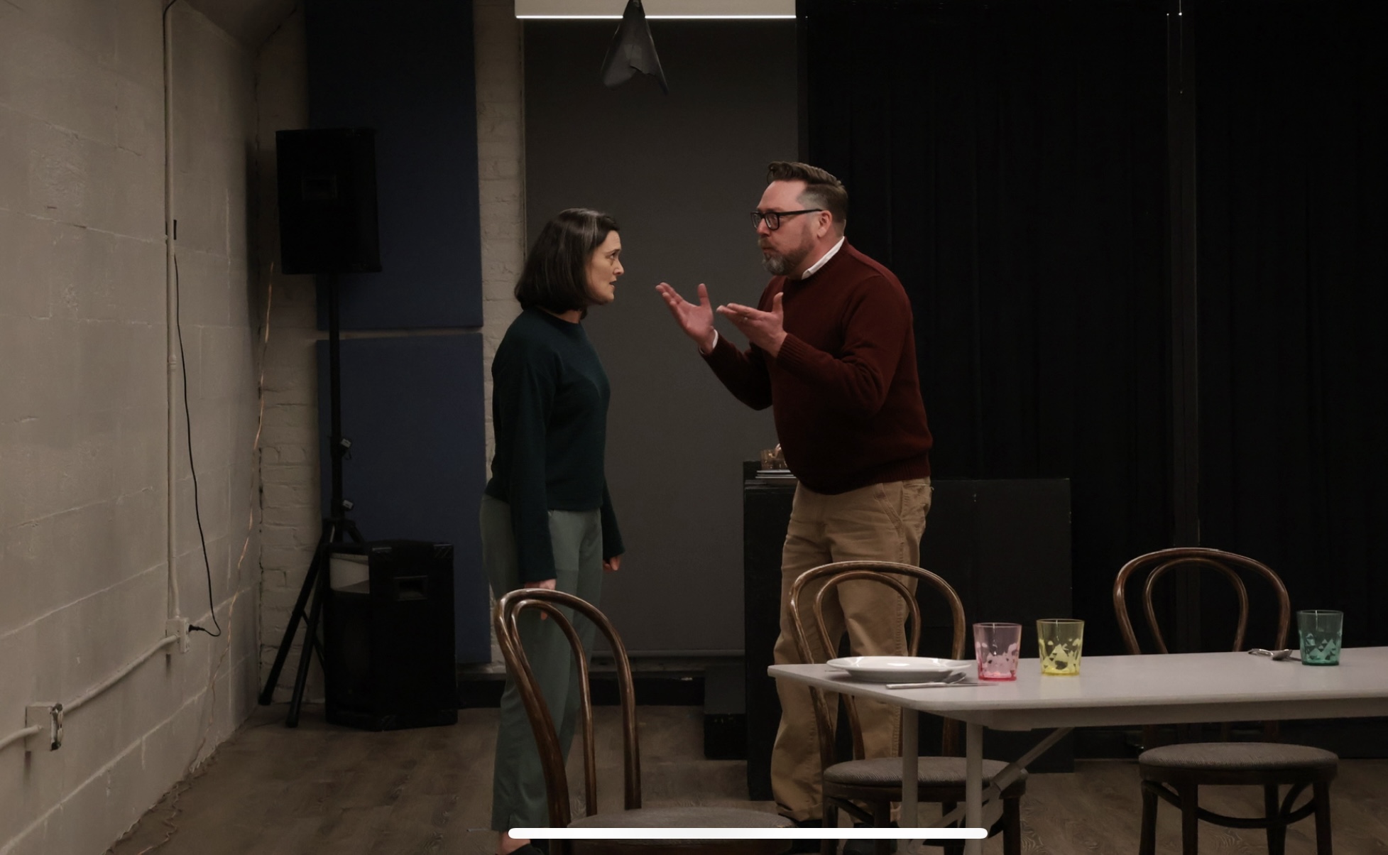 Elizabeth Dilley as Helen and Sean Vale as Bruce. Photo credit: Cat Brooks