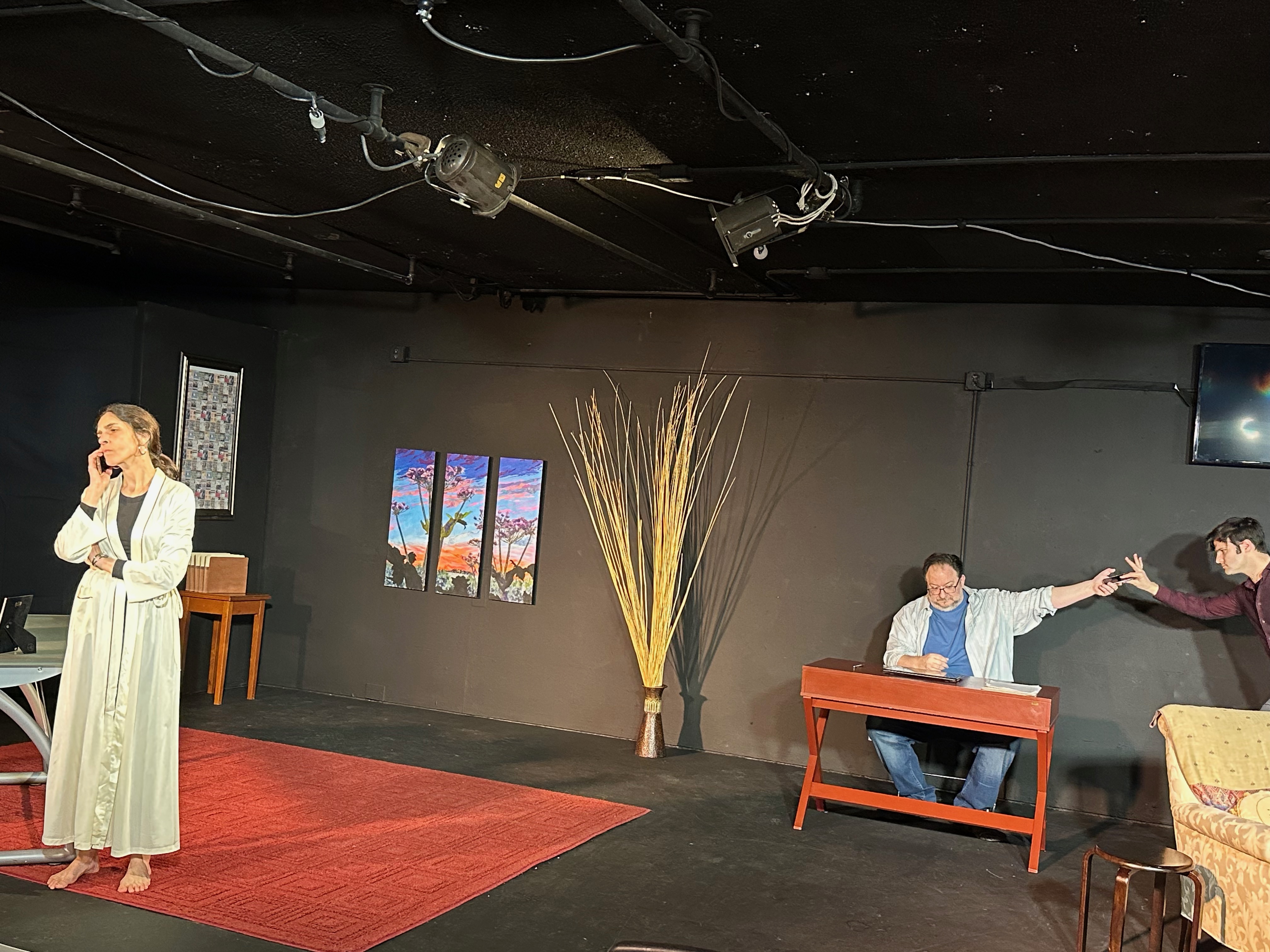 Nava Bastani Sarracino as EMILY PENROSE, Jay Burns as JOHN D''AGATA, and Justin Stewart as JIM FINGAL