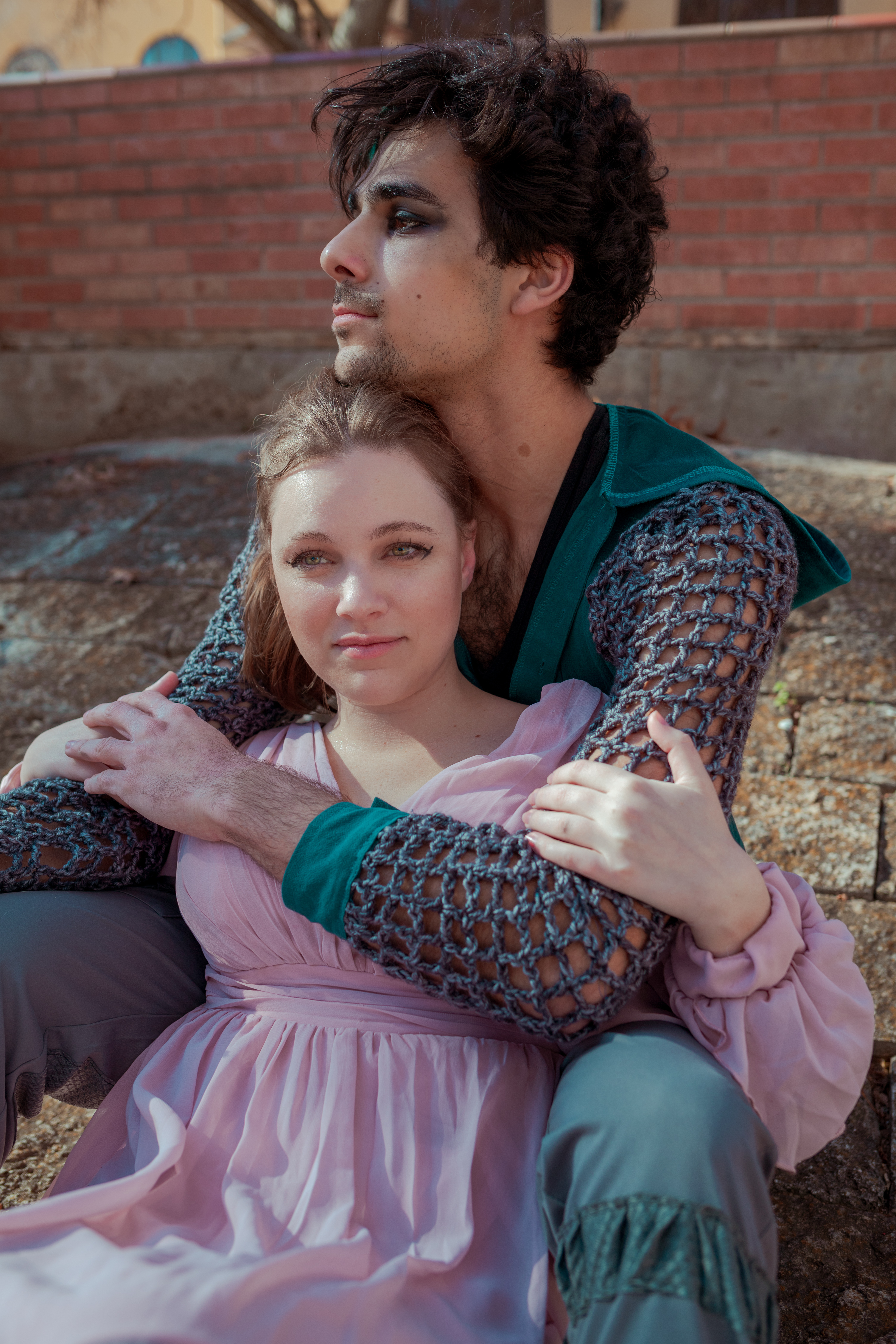 Nyah Alder (Juliet) and Faraz Mobli (Romeo) in Texas State University''s Romeo & Juliet.