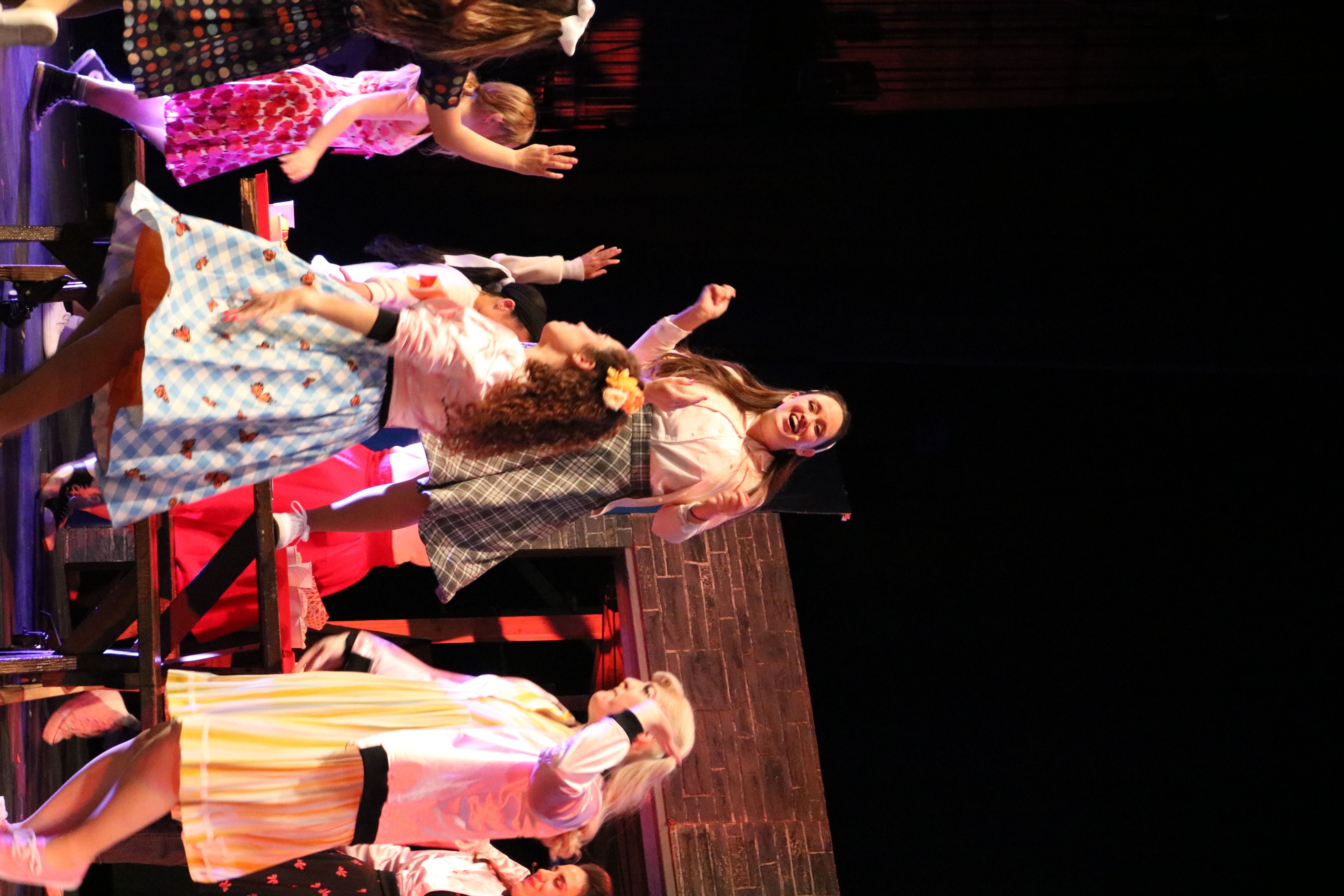 Jennifer Kersey and the cast of Grease