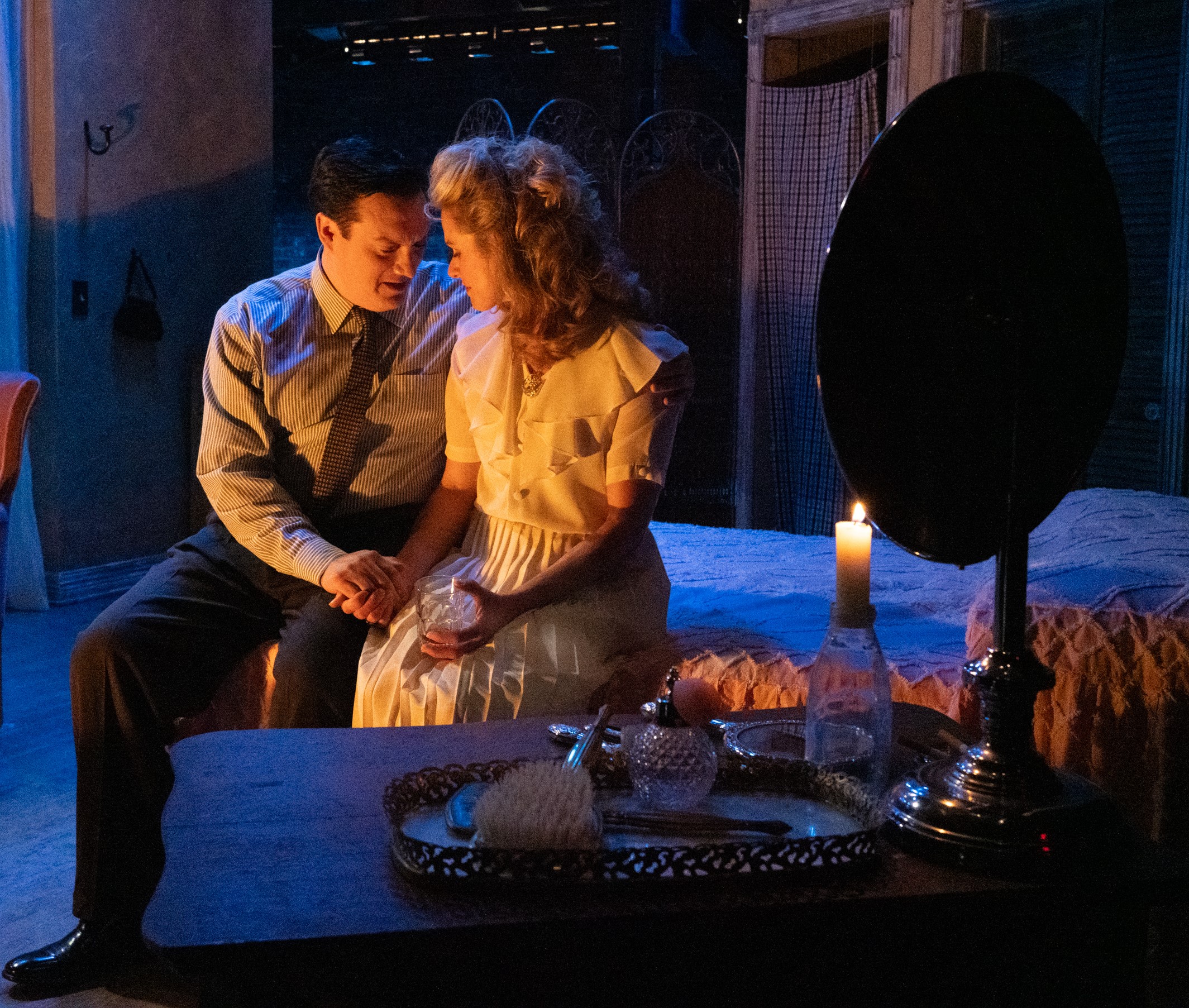 Angel Luis as Mitch Mitchel and Johanna Bain Johnson as Blanche Dubois Photo credit: John Rogers