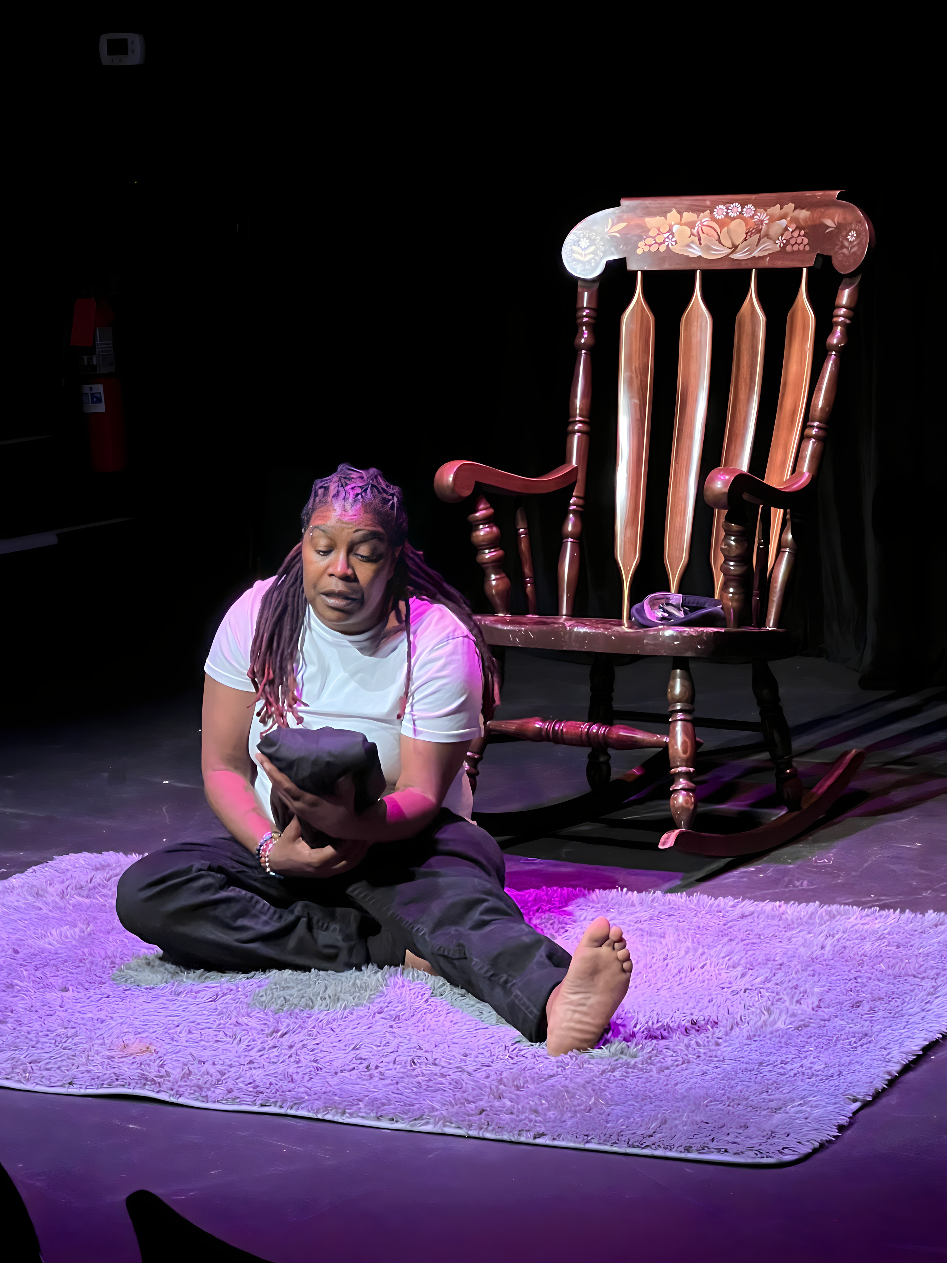 Letta Neely as LaPrecious, a teenage mother navigating the delicate balance between her aspirations for her new daughter and protecting her from a harsh world. (Photo Credit: Stefanie Belnavis, The D