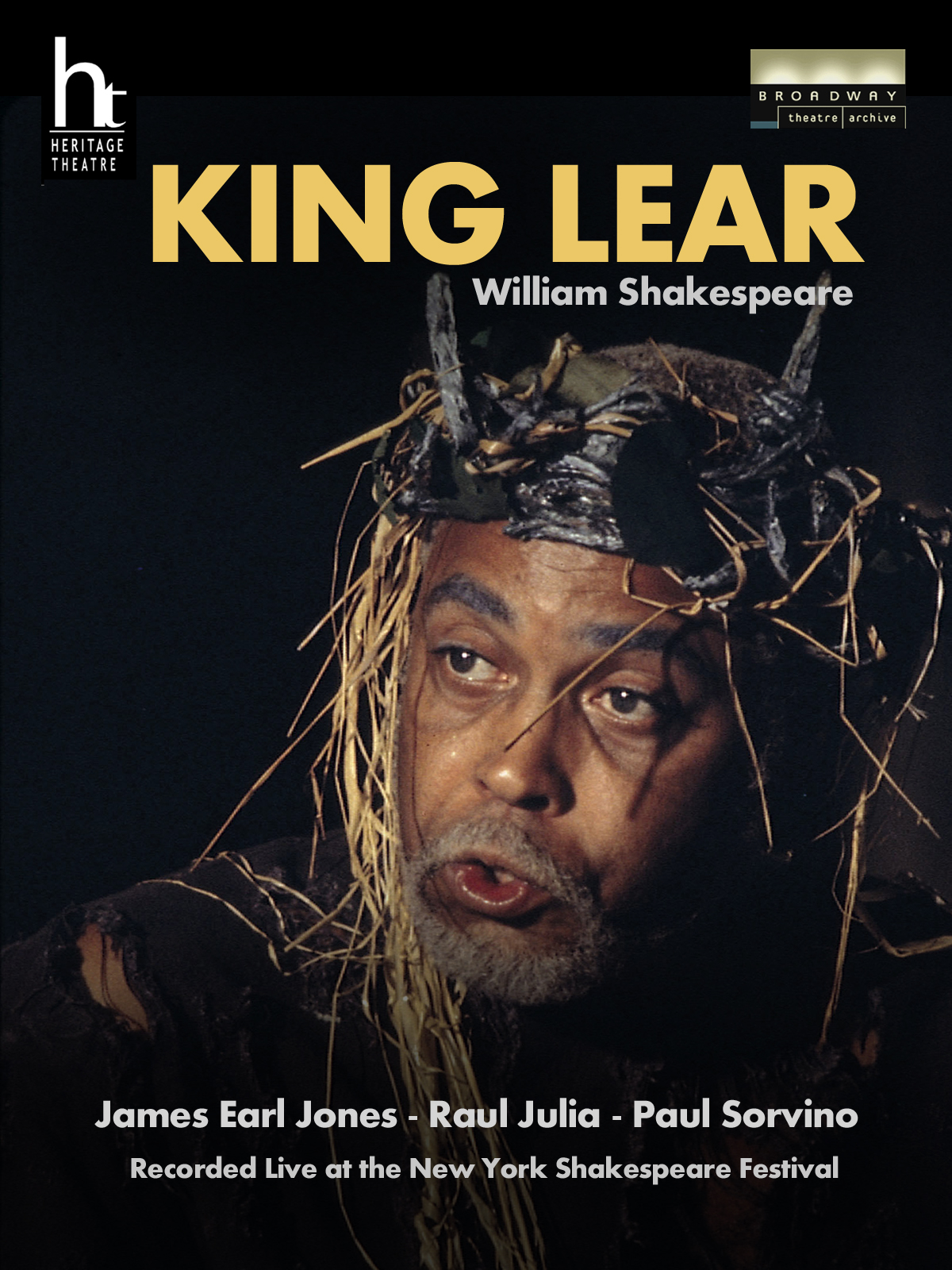 A Televised King Lear: Here is a showcard featuring the late, great James Earl Jones in a tv version of his title role performance as King Lear in the 1974 New York Shakespeare Festival revival.