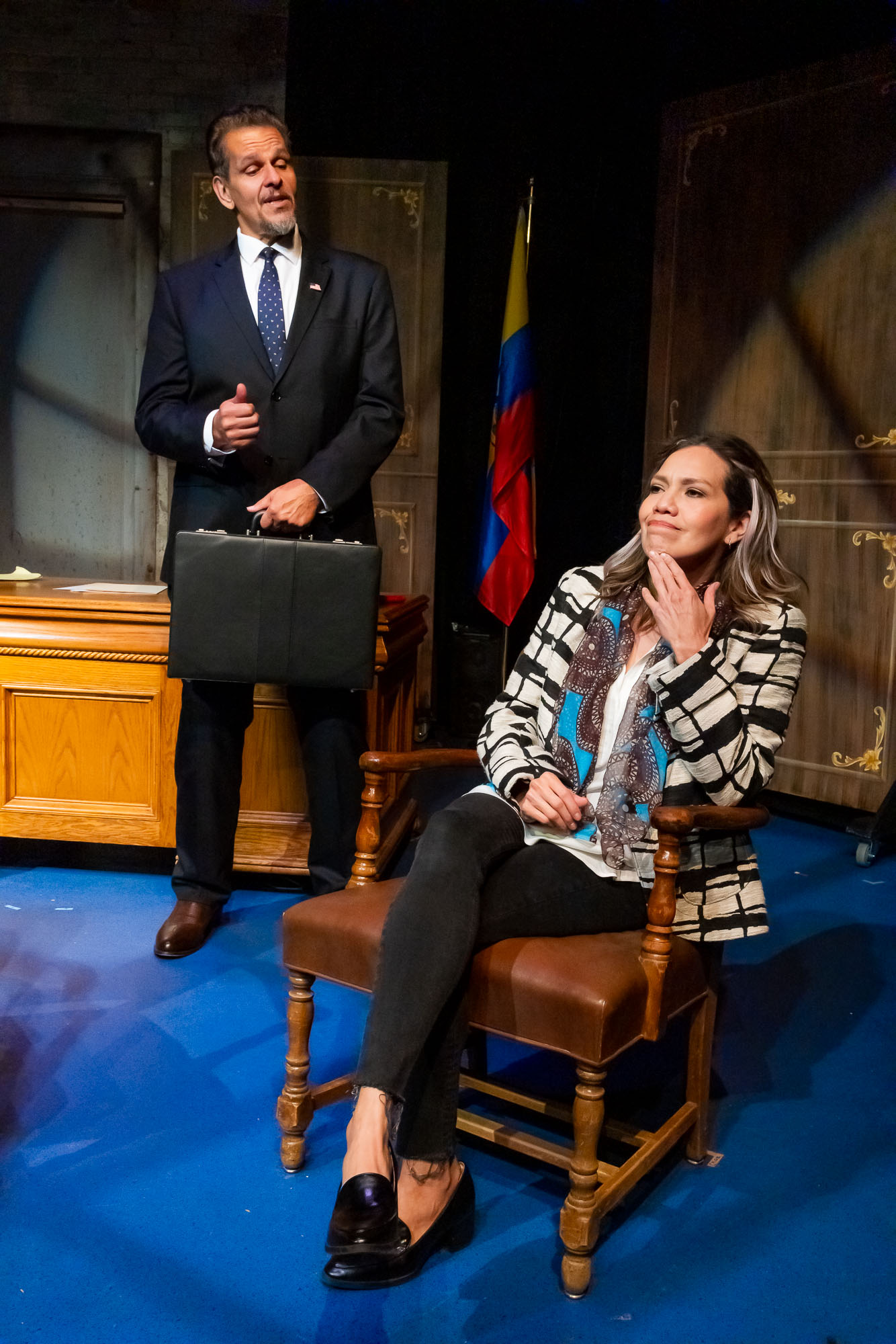 Leandro Cano* and Cheryl Uma a*. Photo by Brooke Burton. * = Member of Actors Equity Association (AEA)