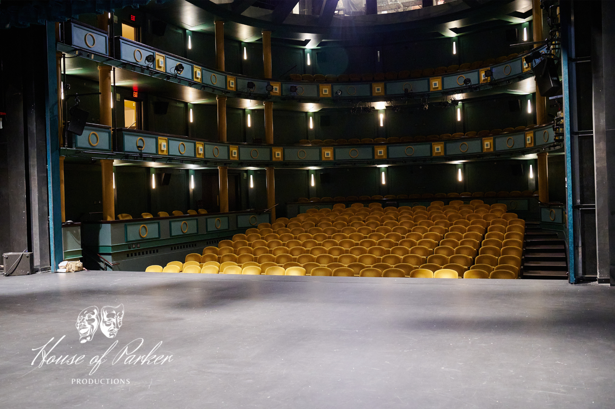 The stage environment comes together through intentional coordination of lighting and sound, with Desiree Parker working closely across departments to shape the production?s atmosphere.