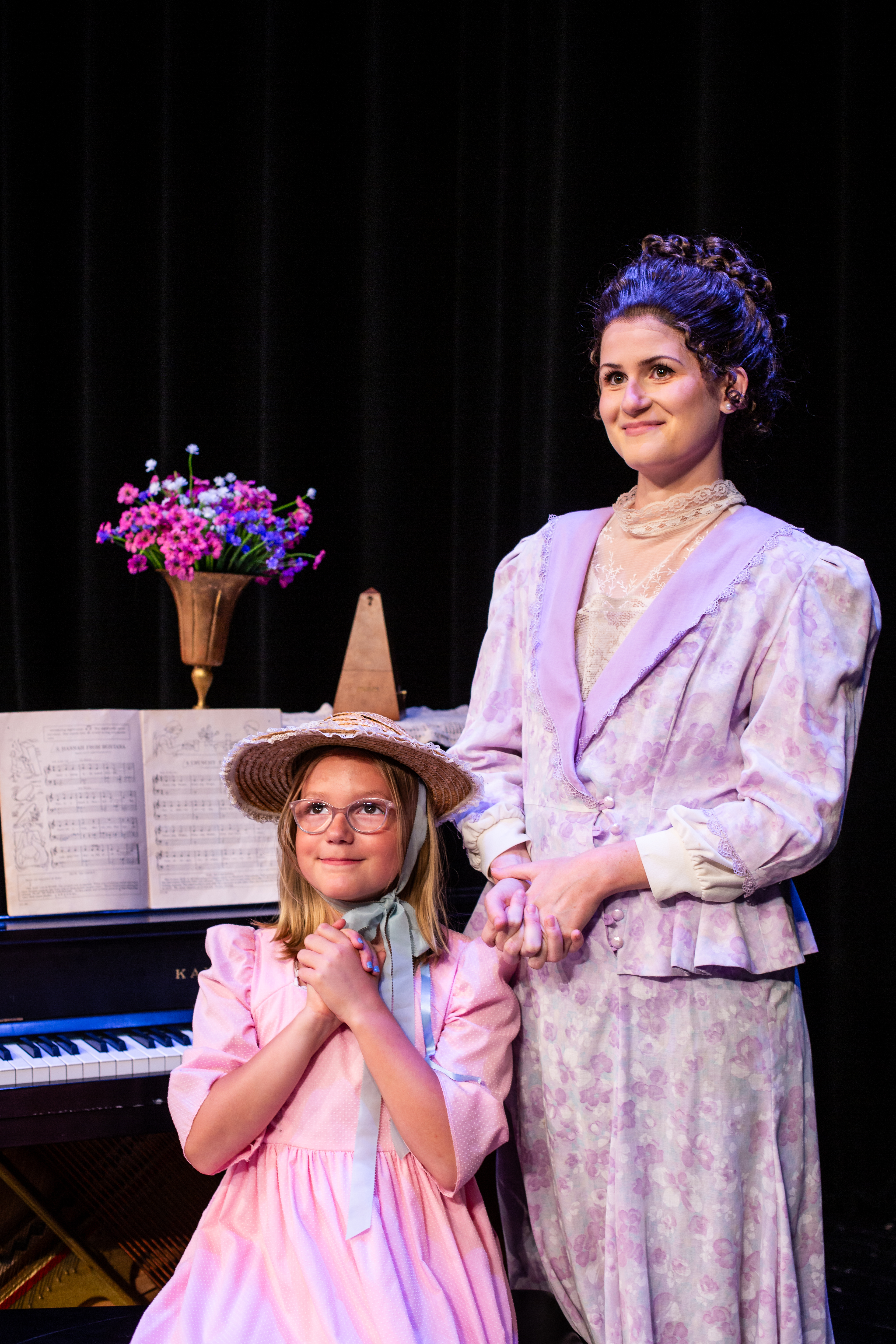 Hannah Loew as Amaryllis, Lizzy Schroeder as Marian Paroo Photo credit: Nic Jaide 