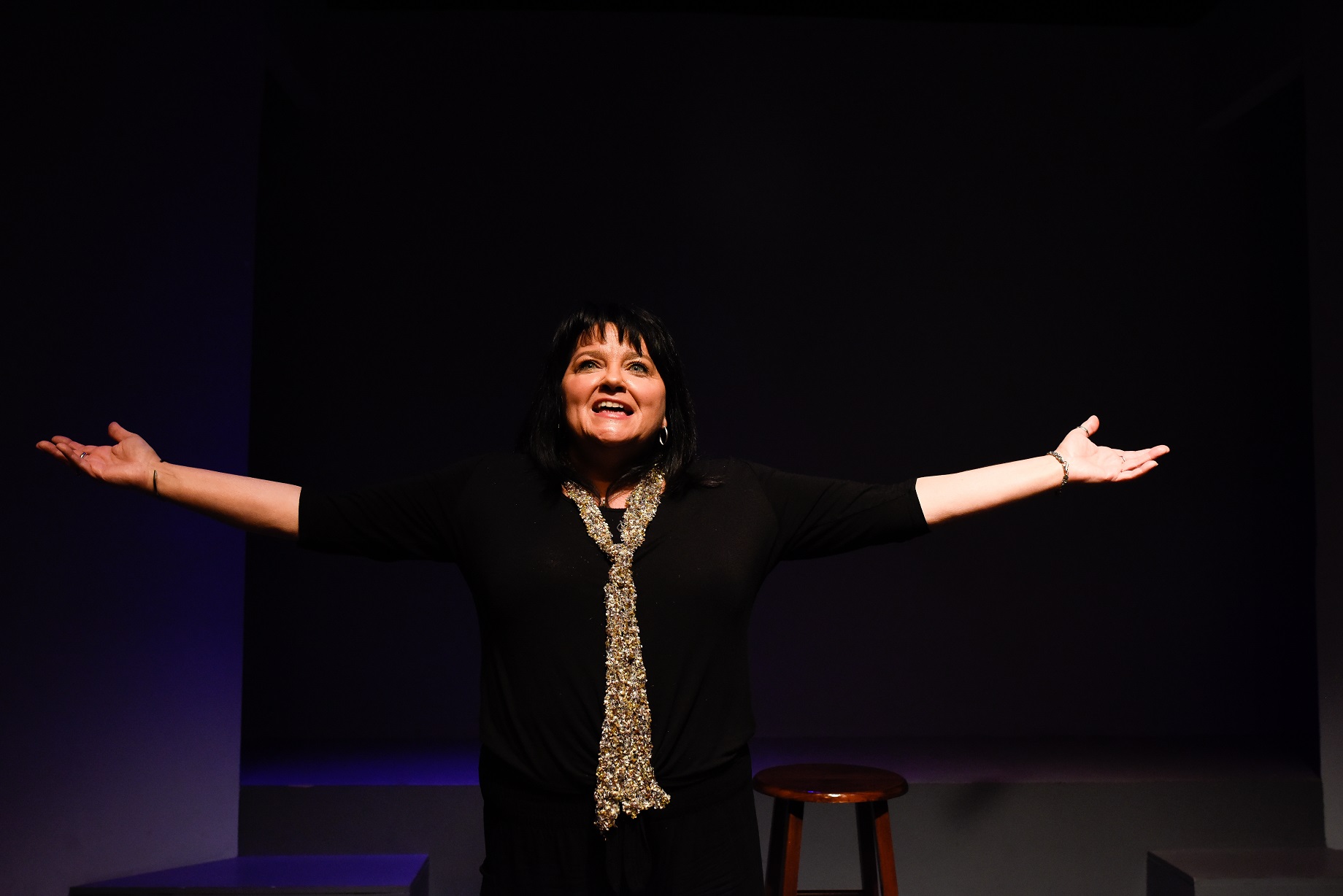 Janice Creneti performs her one-woman show.