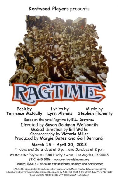 A Truly Historic Role: Darryl Maximilian Robinson earned a 2013 LA Marcom Masque Theatre Award nomination for Best Actor In A Major Supporting Role for his portrayal of Booker T. Washington in Ragtime