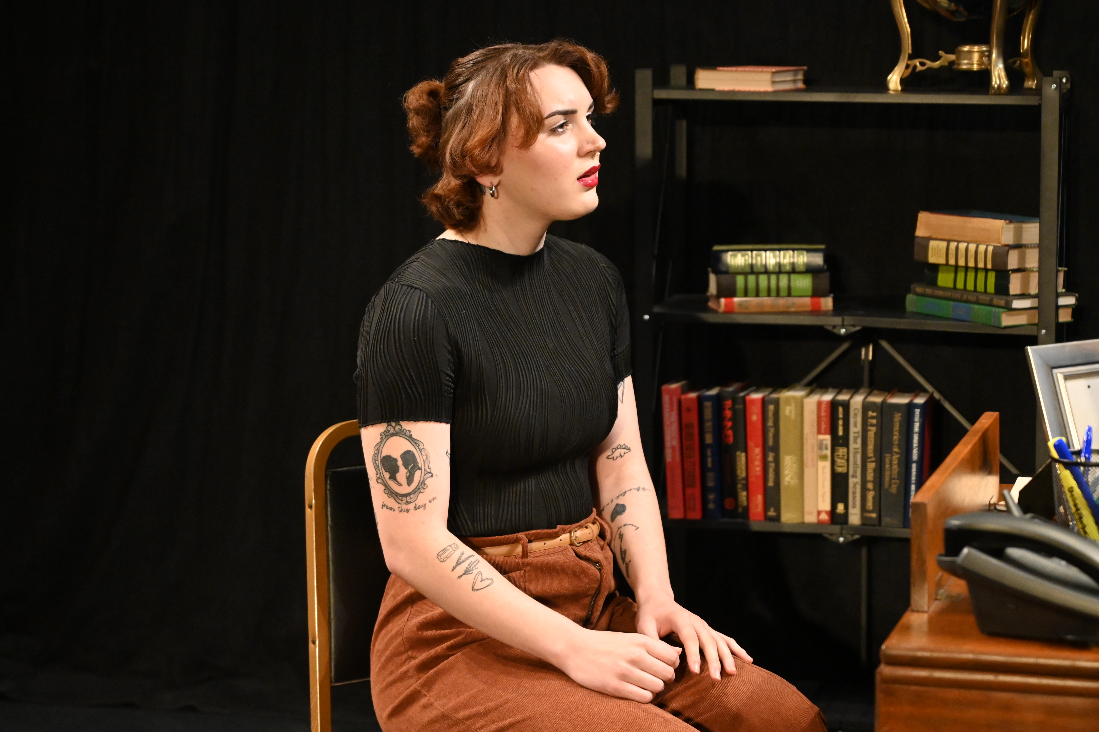 R-ACT''s production of Oleanna by David Mamet runs October 17-19, 2025 at the Segriff Stage in Rochester, PA. (Pictured: Actors Rebecca Radeshak & Dave Joseph)