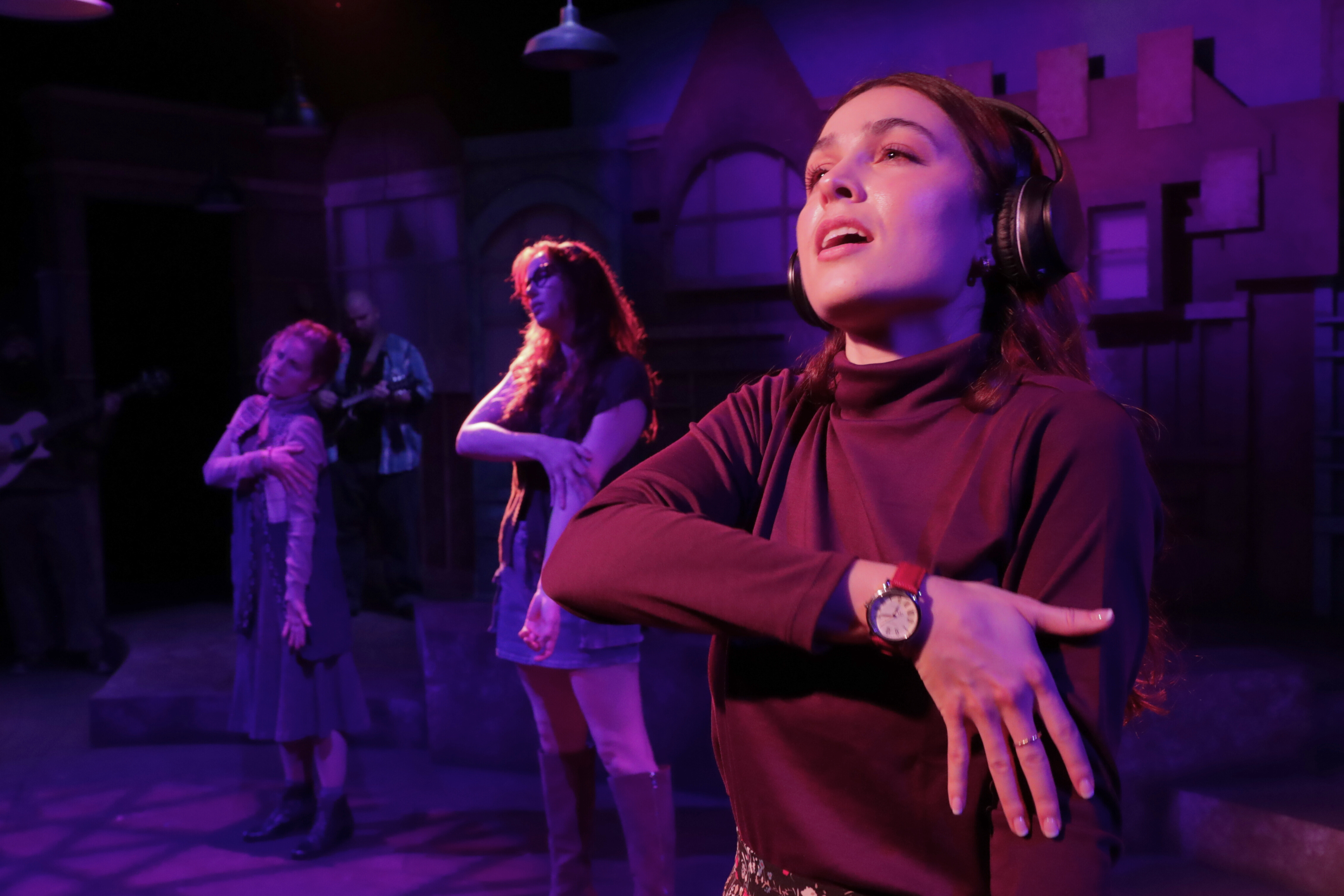 Jennifer Richardson, Leota Rhodes, and Emma Laird in ?Once? at Chance Theater. Playing January 23 ? March 1, 2026 at the Bette Aitken theater arts Center on the Cripe Stage. Photos by Doug Catiller.