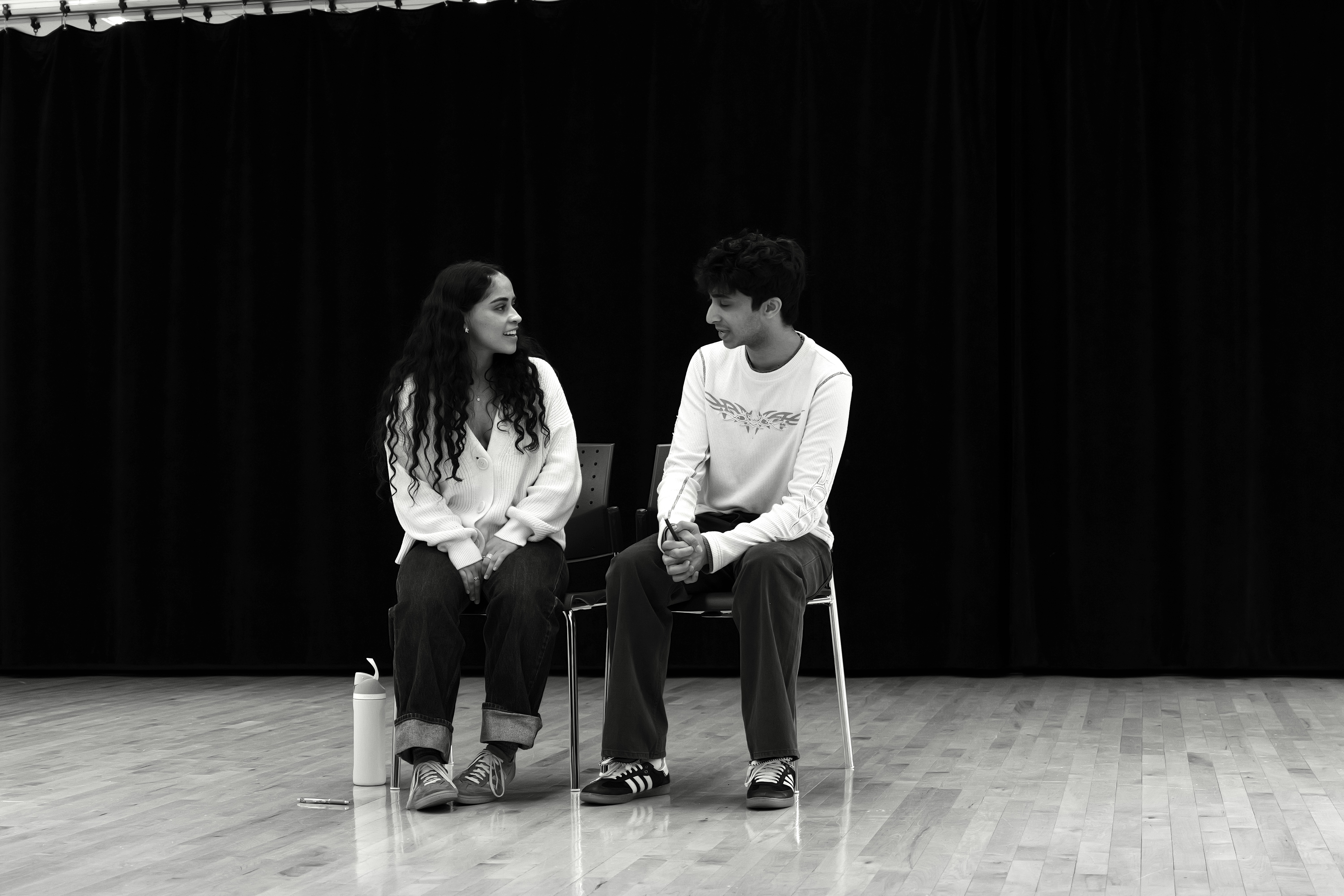 Bianca Santos and Ameer Ali in rehearsal. Photo by Raegan Parker.