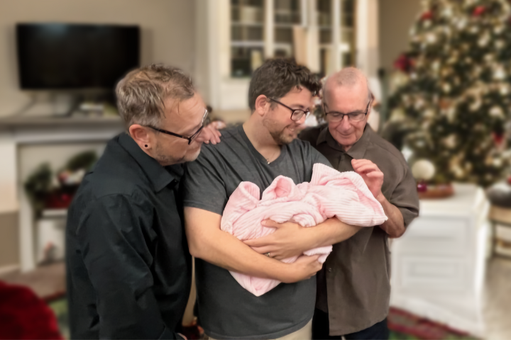 Three generations are brought together in the spirit of the holiday. (Left) Michael Galbincea, (Middle) Justin Anderson, (Right) Tony Carsella