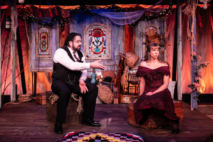 Jeff Thomakos (Matt Friedman), Jessica Annunziata (Sally Talley) in Talley''s Folly