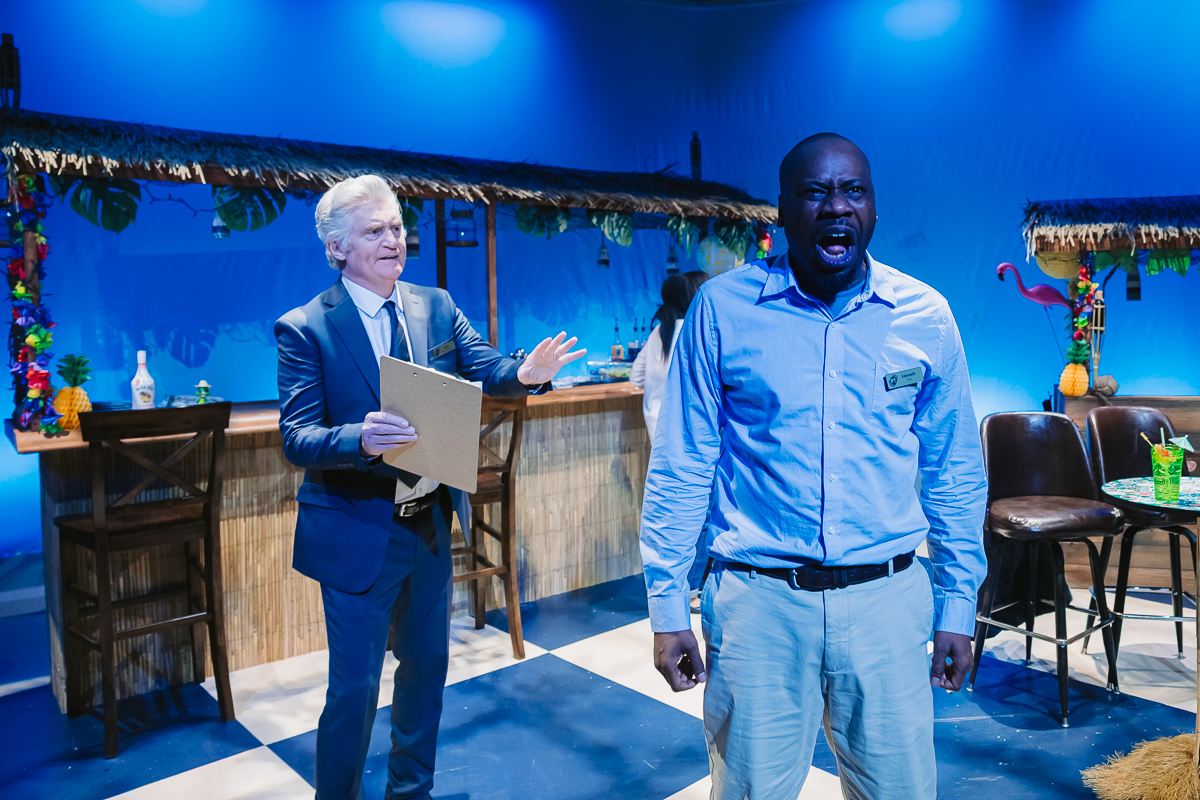 David Anthony Smith* (Clay/Sam/Le Pousselet Bartender), Cloie Wyatt Taylor* (Corrina/Wally''s Waiter/Bank Customers), and Malcolm Barrett* (Kenneth) PHOTO: Brooke Burton Photography David Anthony Smith* (Clay/Sam/Le Pousselet Bartender), Cloie Wyatt Taylor* (Corrina/Wally''s Waiter/Bank Customers), and Malcolm Barrett* (Kenneth) PHOTO: Brooke Burton Photography