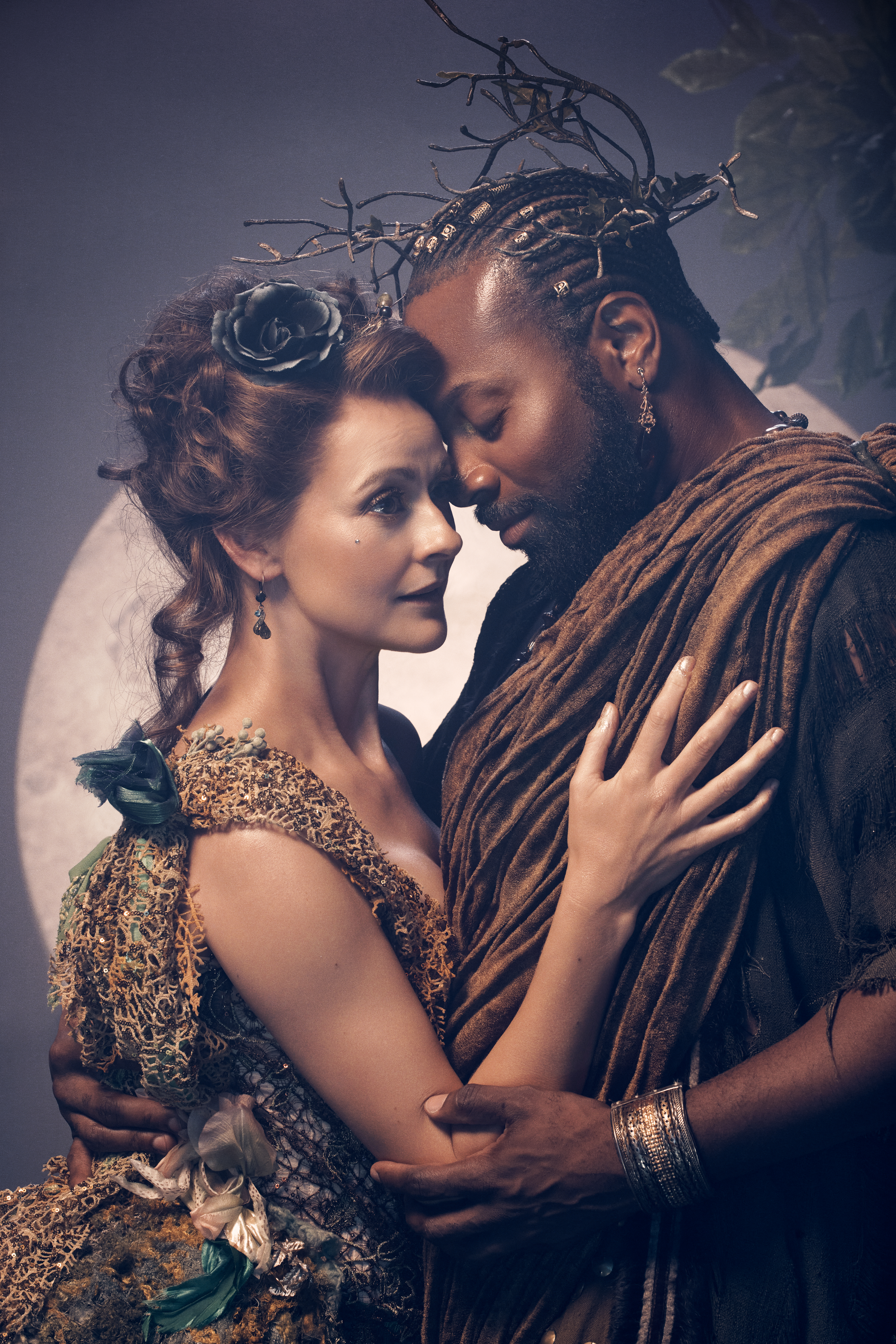 From left: Sara Topham and Andr Sills, A Midsummer Night''s Dream. Stratford Festival 2026. Photo: Dariane Sanche.