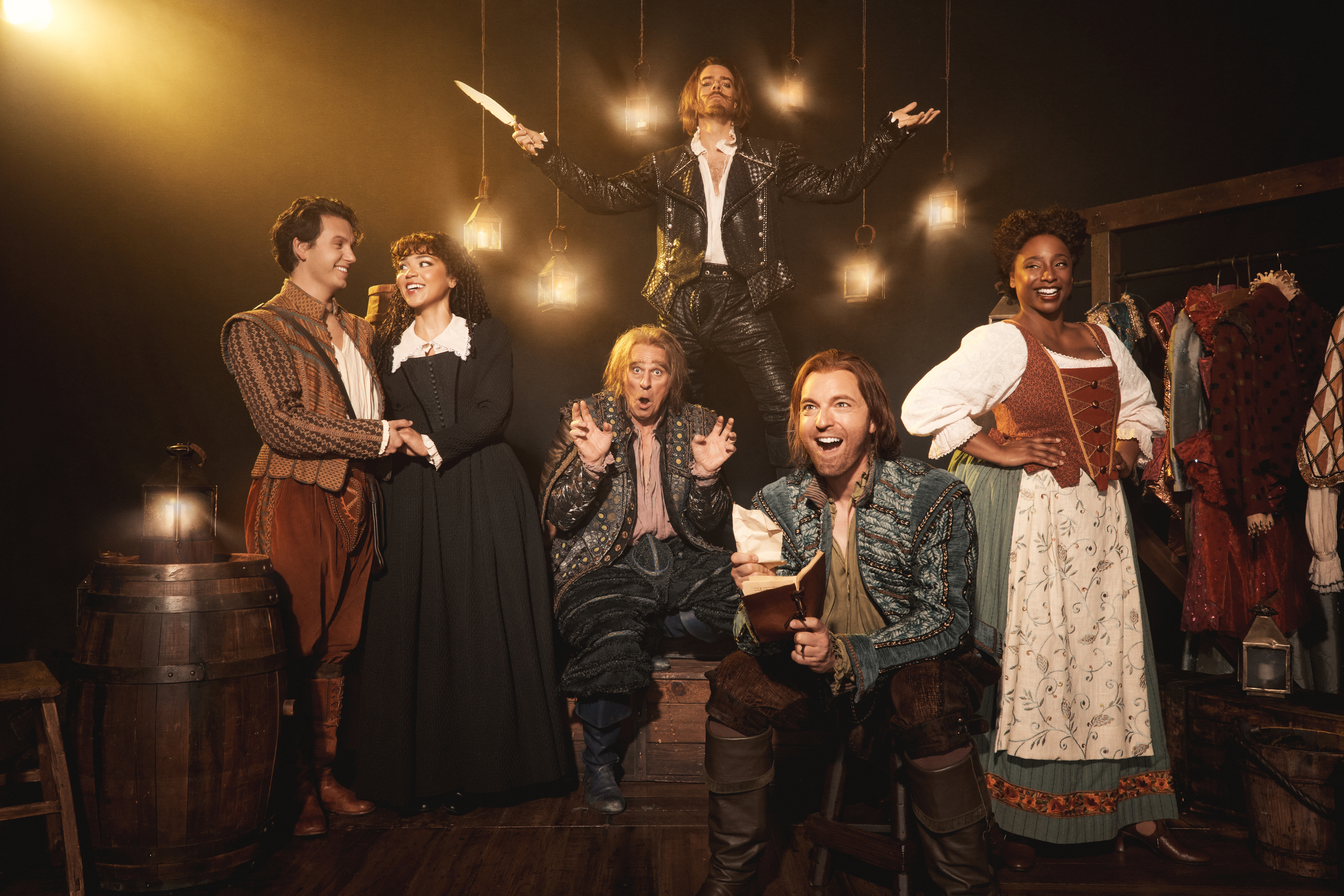 Members of the company, Something Rotten! Stratford 2026. Photo: Dariane Sanche.