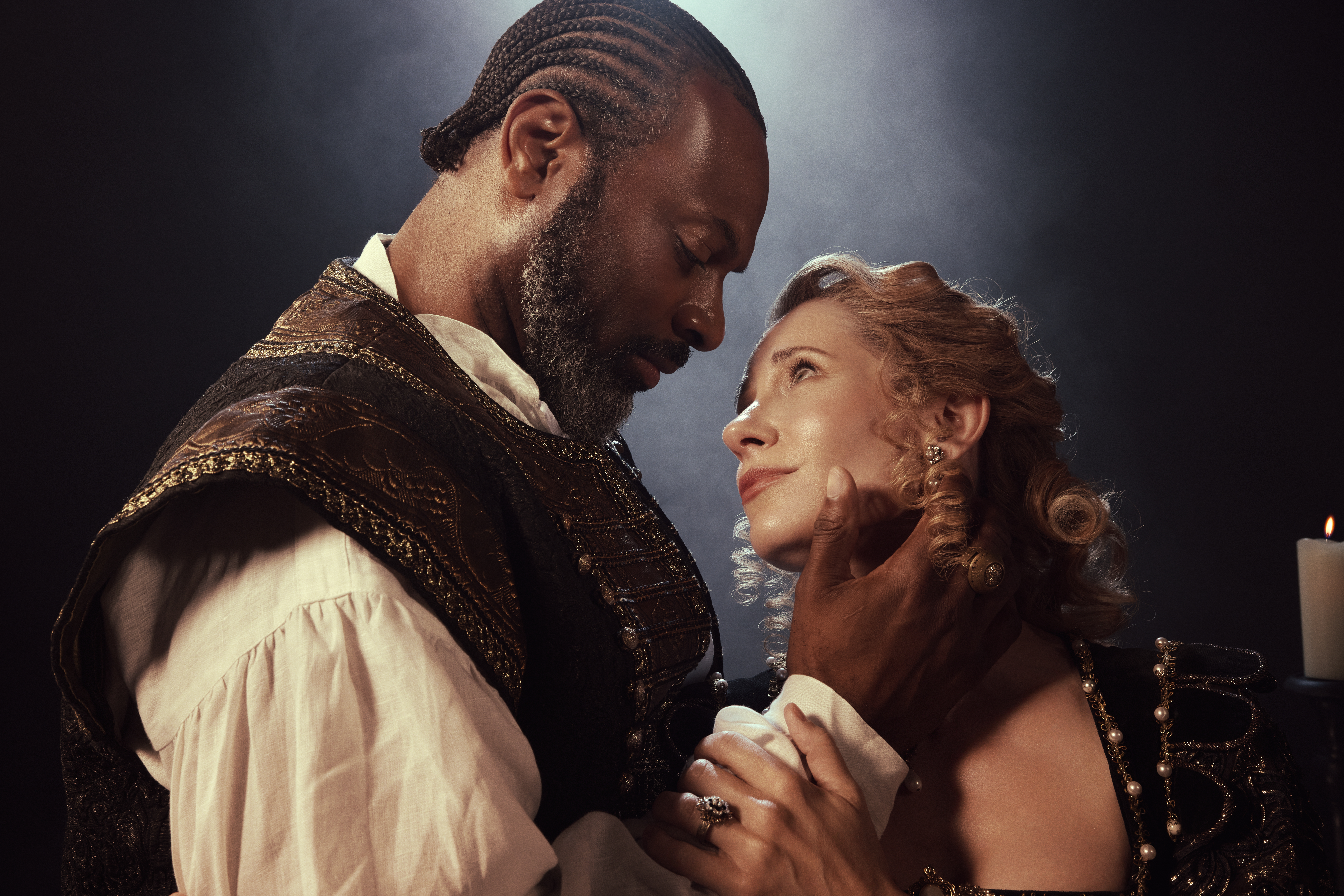 From left: Andr Sills and Krystin Pellerin, Othello. Stratford Festival 2026. Photo: Dariane Sanche.