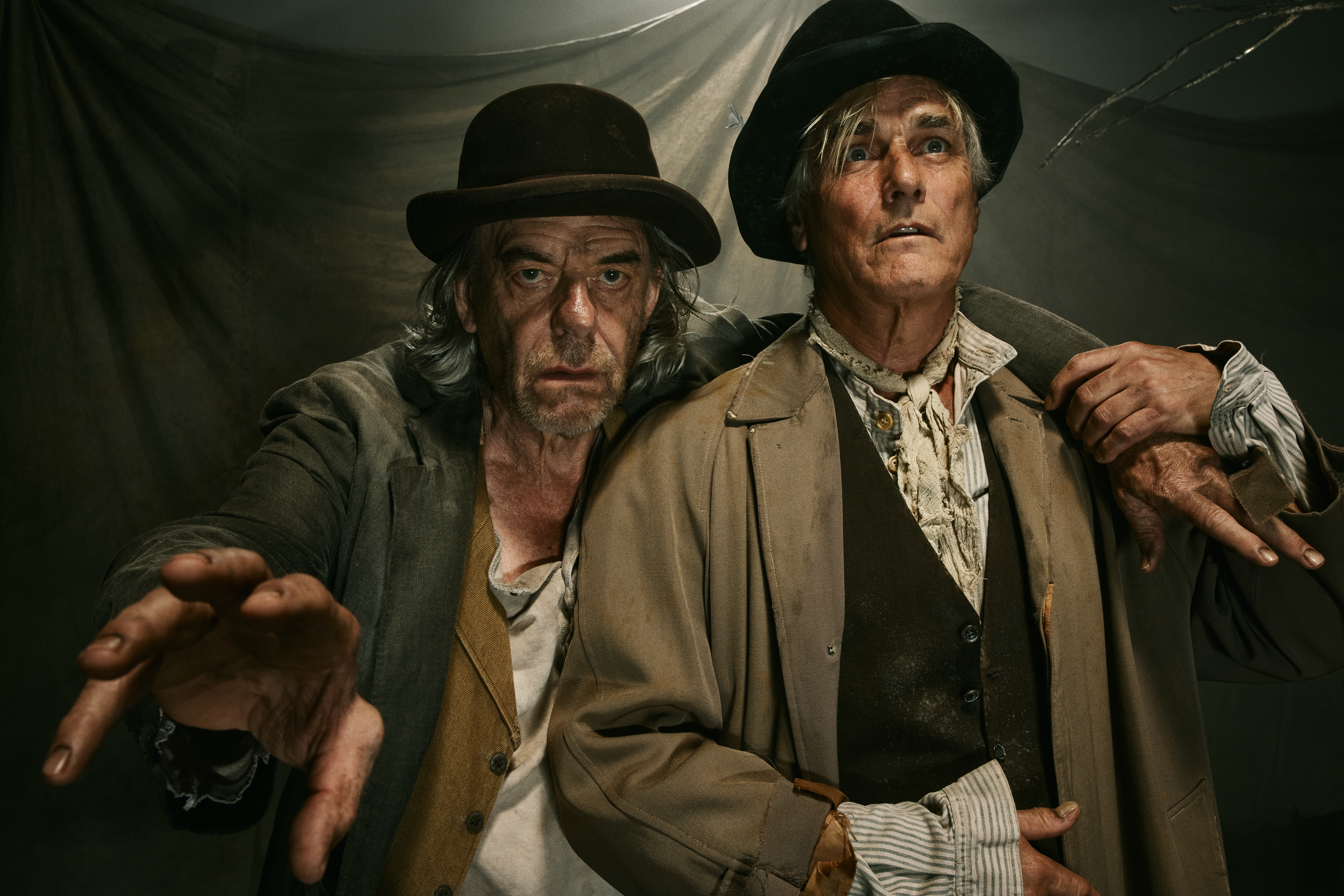 Tom McCamus and Paul Gross, Waiting for Godot. Stratford Festival 2026. Photo: Dariane Sanche.