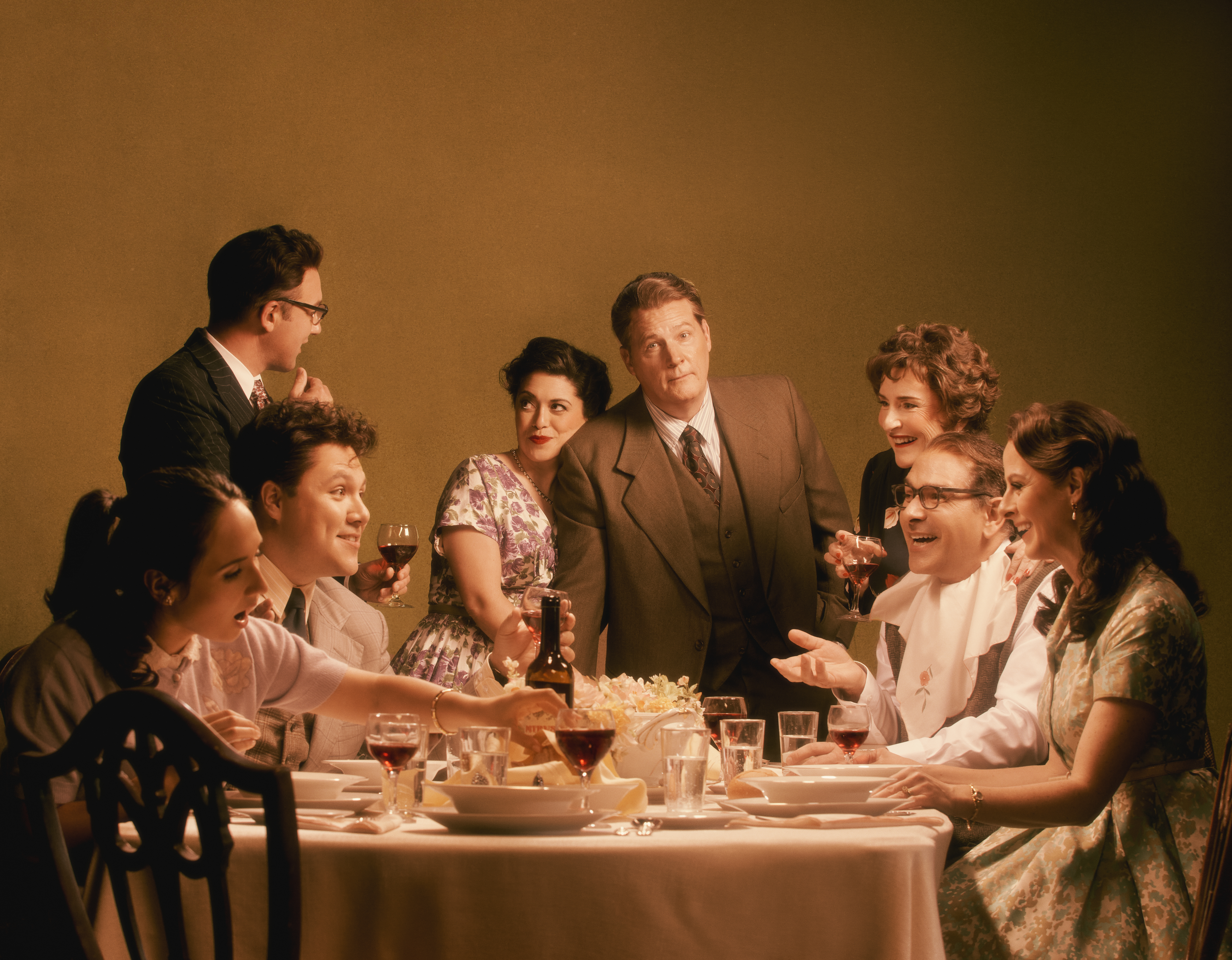 From left: Katarina Fiallos, Gordon S. Miller, Emilio Vieira, Rose Napoli, Graham Abbey, Seana McKenna, Josue Laboucane and Michelle Giroux, Saturday, Sunday, Monday. Stratford Festival 2026. Photo: D From left: Katarina Fiallos, Gordon S. Miller, Emilio Vieira, Rose Napoli, Graham Abbey, Seana McKenna, Josue Laboucane and Michelle Giroux, Saturday, Sunday, Monday. Stratford Festival 2026. Photo: D