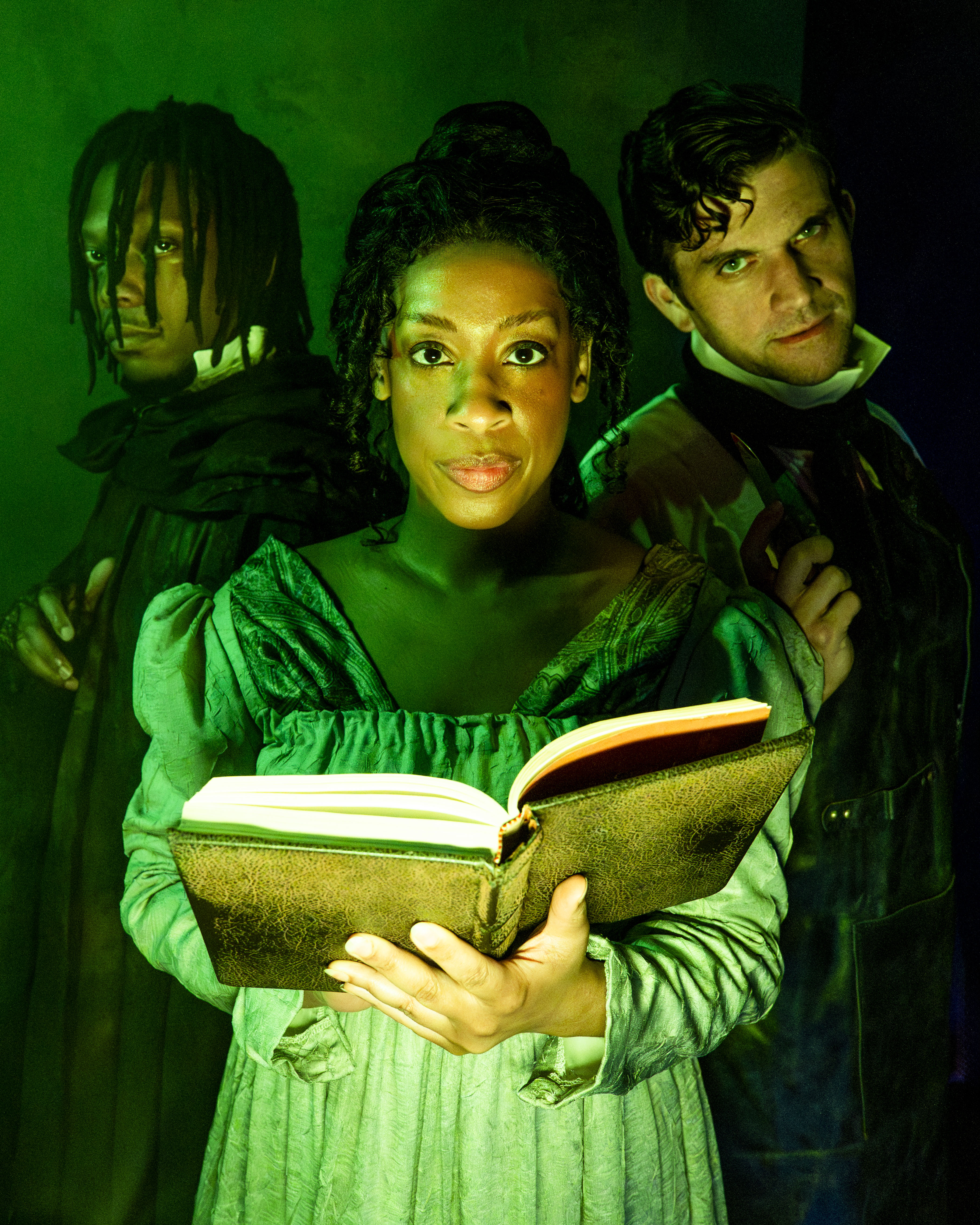 Pictured: Jay Wade, Amber Friendly, and Sean-Michael Wilkinson. Photo: Avery Brunkus. Pictured: Jay Wade, Amber Friendly, and Sean-Michael Wilkinson. Photo: Avery Brunkus.