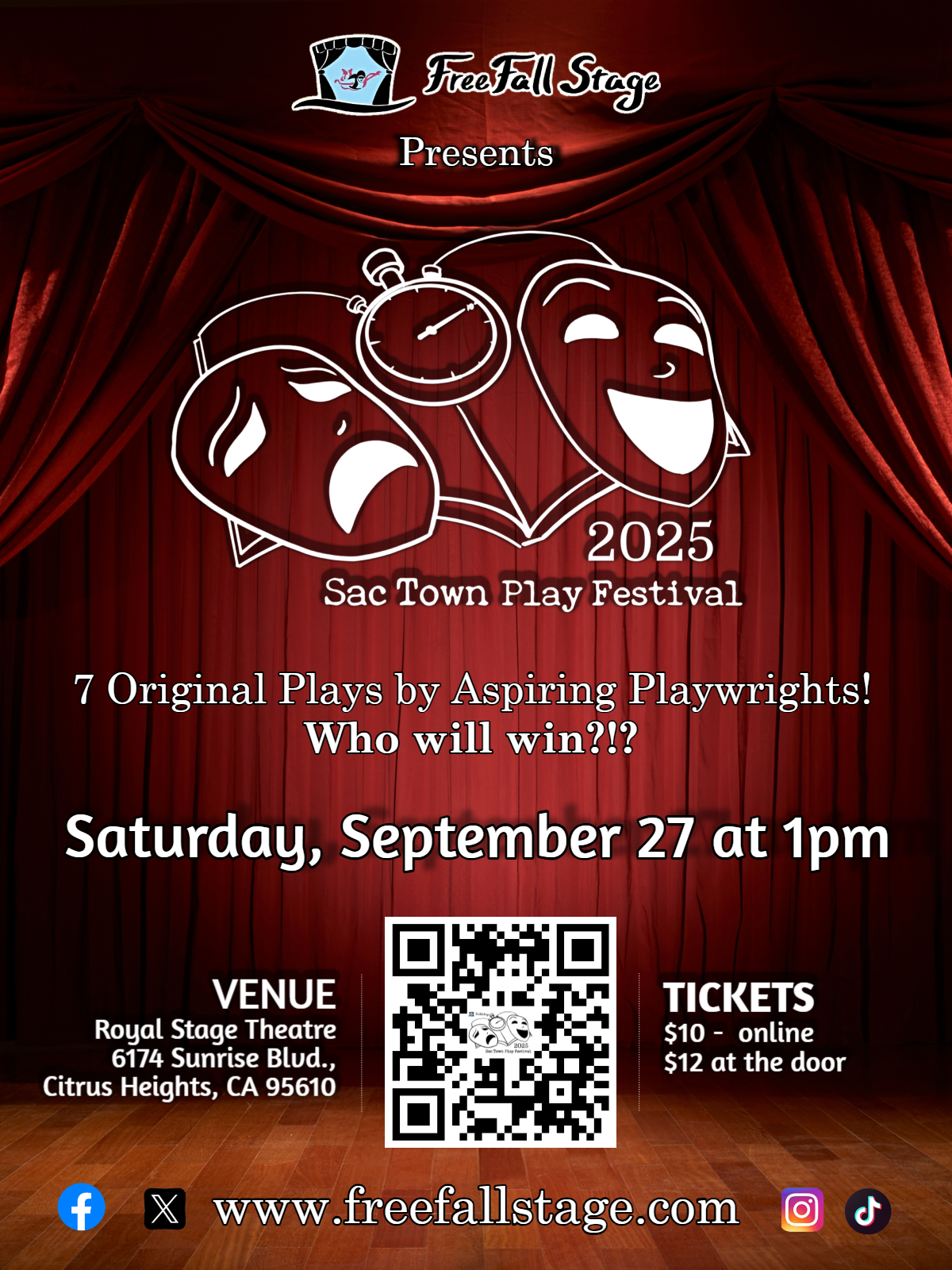 Poster for 2025 SacTown Play Festival