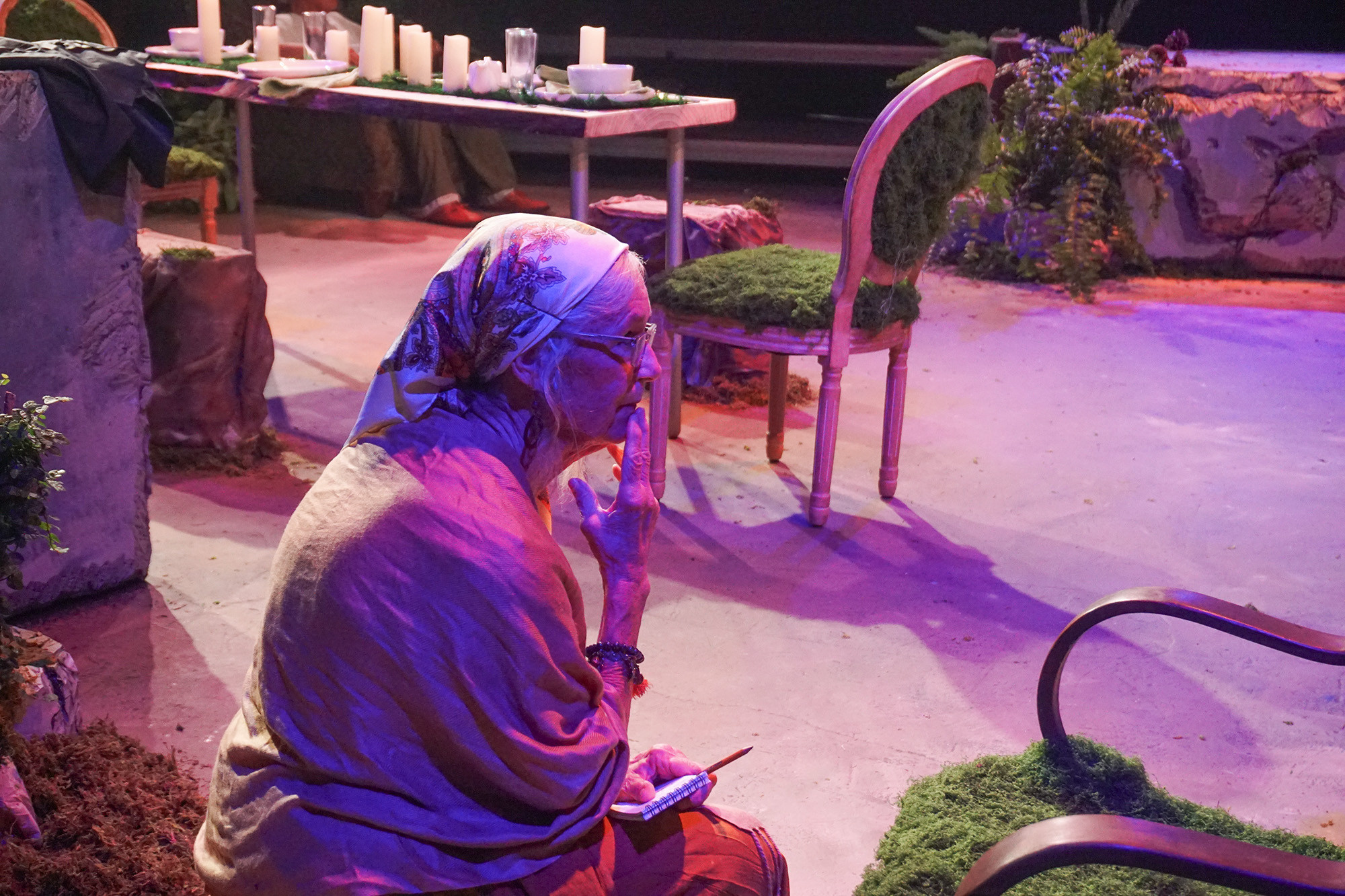 Charlotte Norris in Sagittarius Ponderosa at Austin Rainbow Theatre closing November 1, 2025