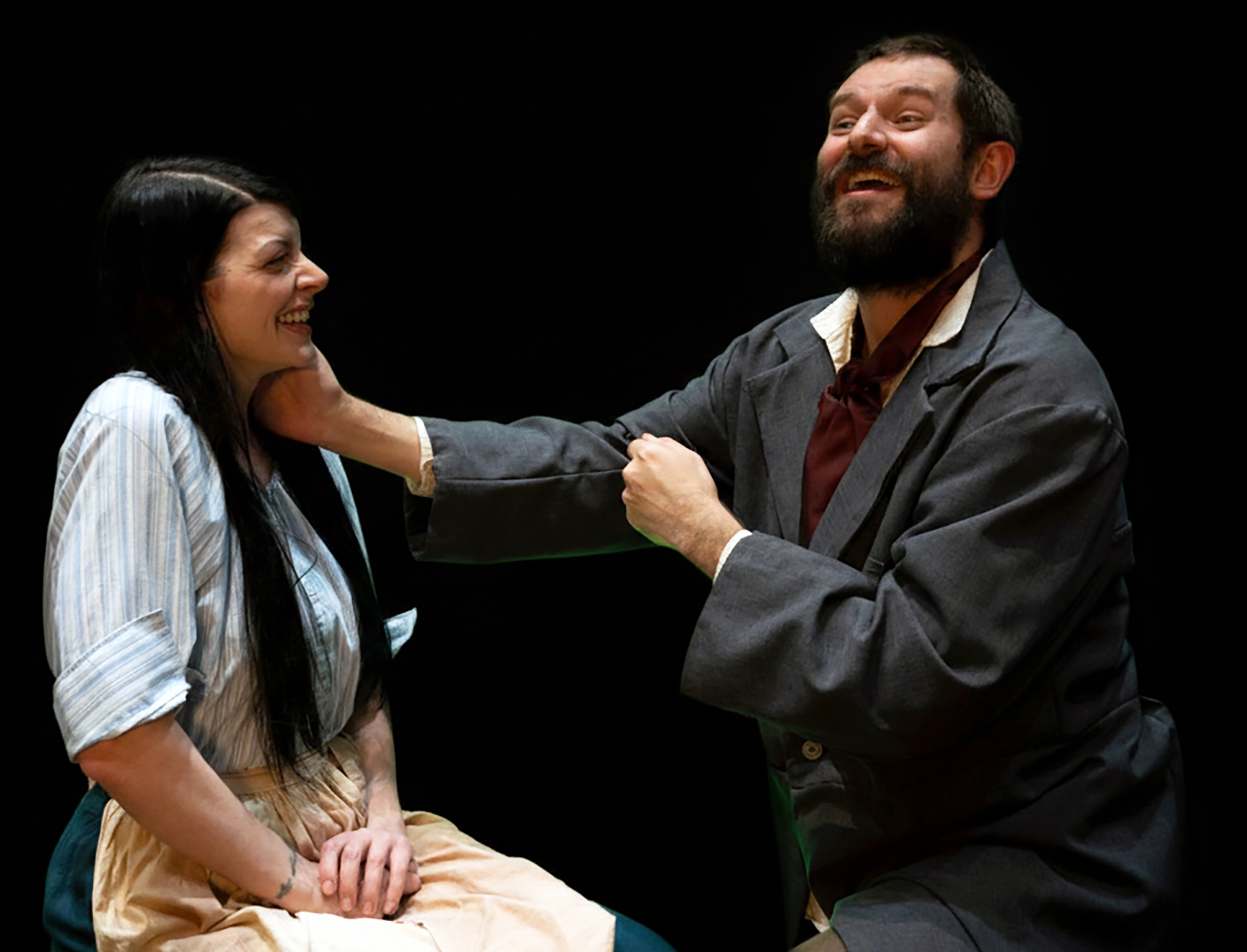 ''Sarah'' (Michelle Charisse) and ''Manus'' (Myles Hughes) Photo credit Russell Maynor