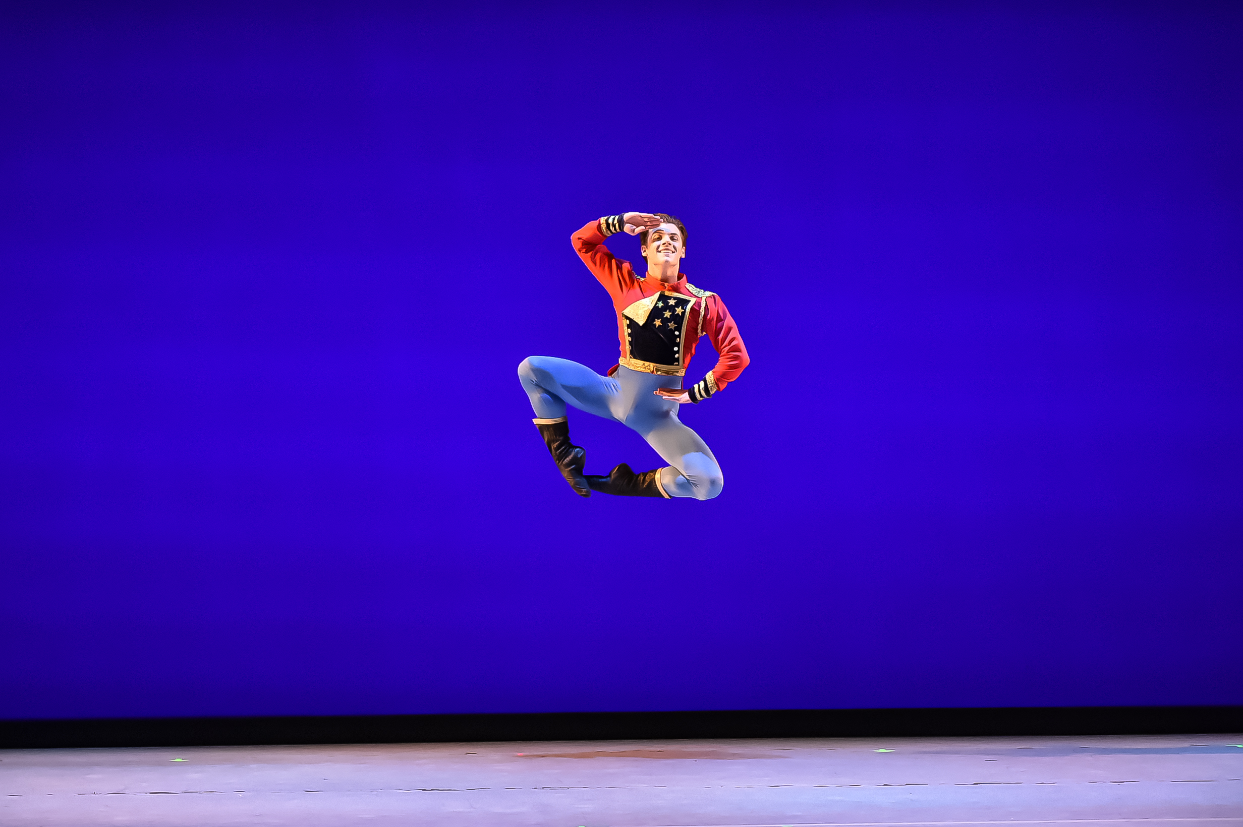 American Ballet Theatre (ABT) Studio Company, Stars and Stripes Pas de Deux - Choreography by George Balanchine (c) The George Balanchine Trust, featuring Jake Roxander -photo by Stars Action Shots 2