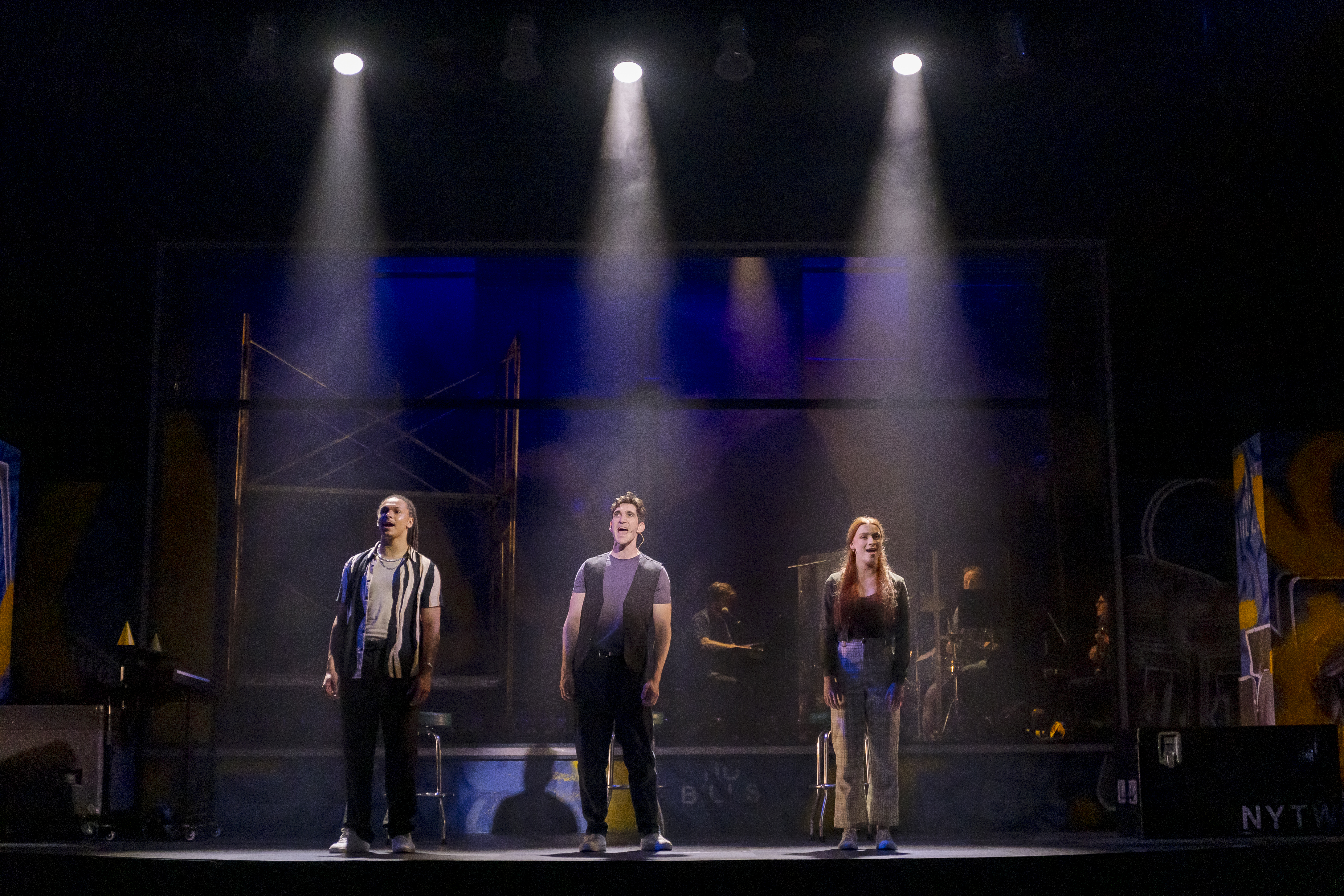 JT Langlas, Patrick Earl Phillips, and Annika Jonker in TICK, TICK... BOOM!