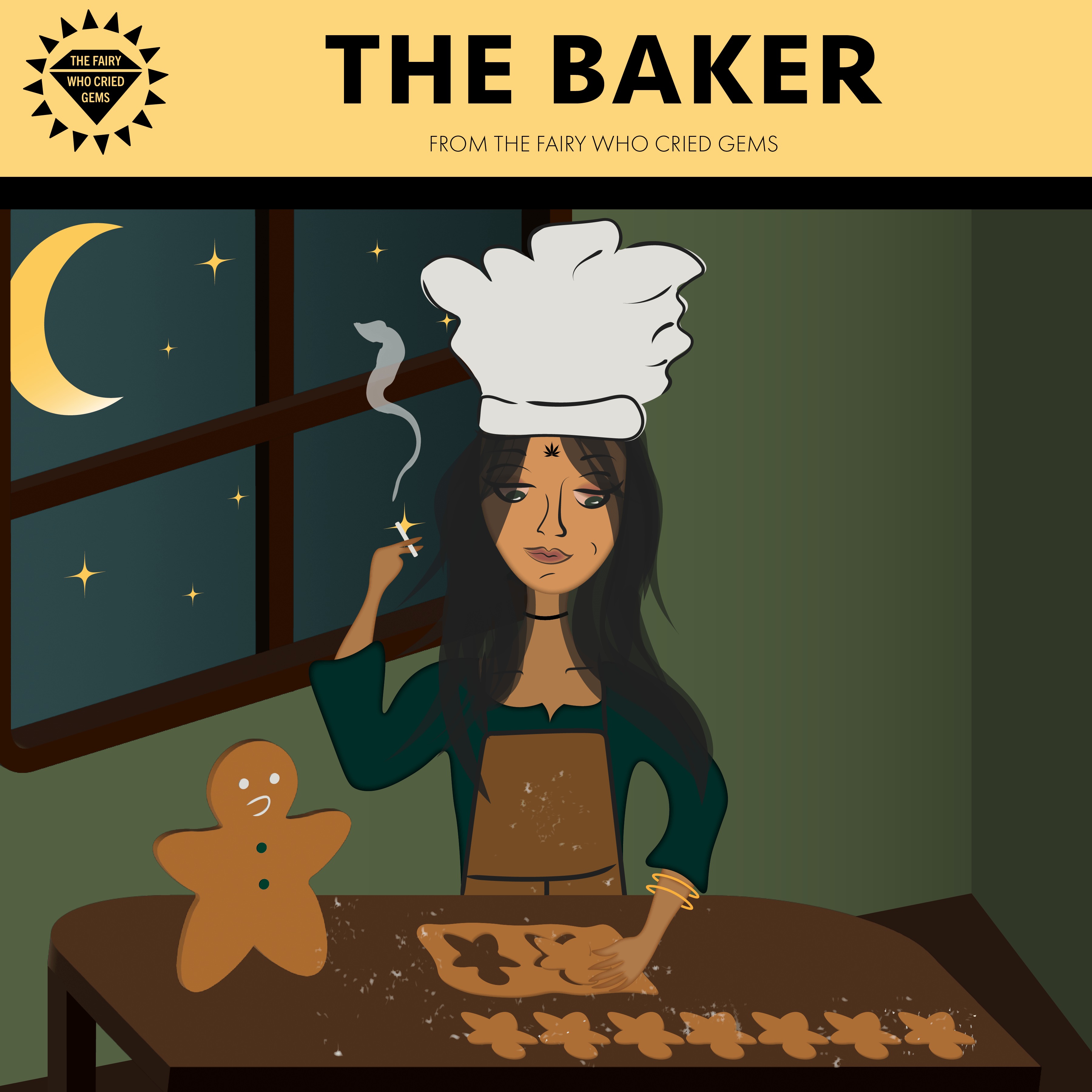 The Baker from The Fairy Who Cried Gems (drawing by Huda Khan)