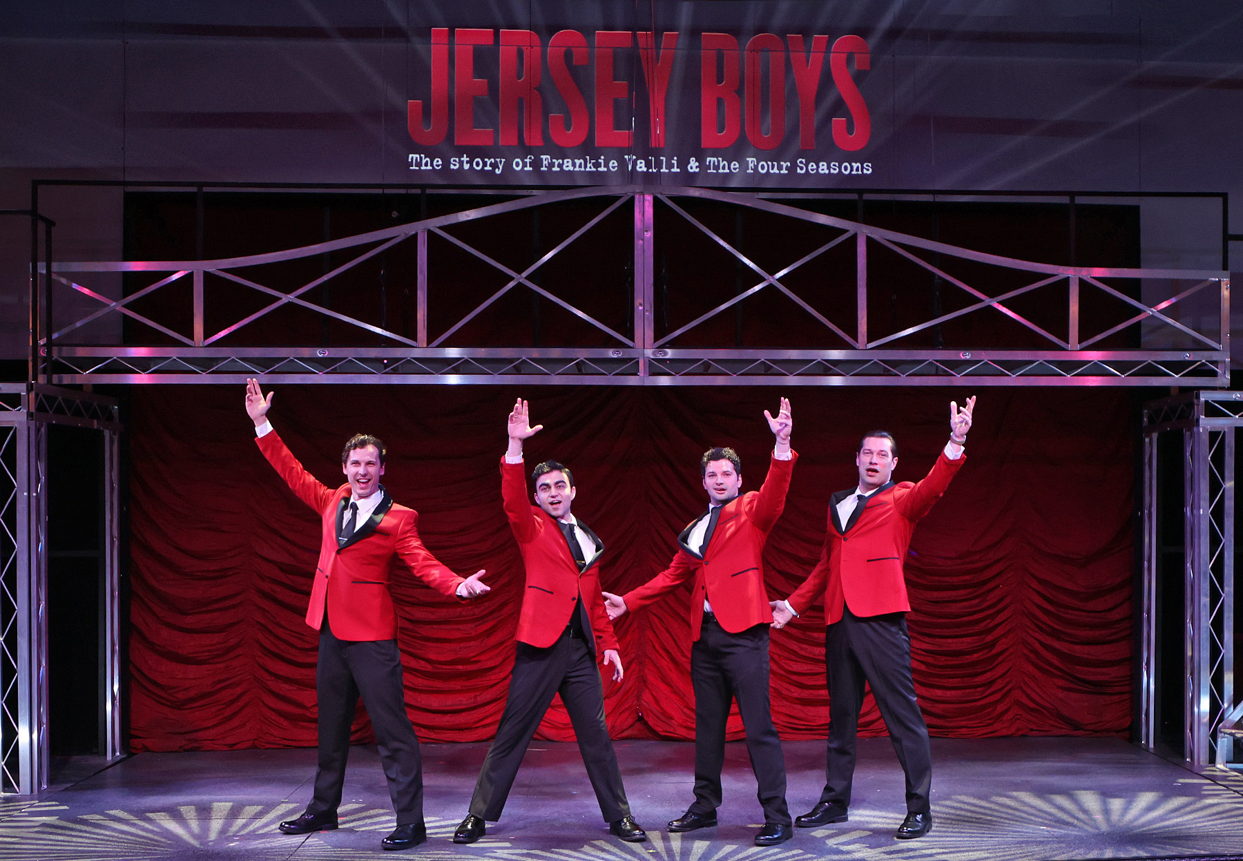 Beef & Boards Dinner Theatres presents Jersey Boys, the story of Frankie Valli and The Four Seasons, now on stage through April 13. 