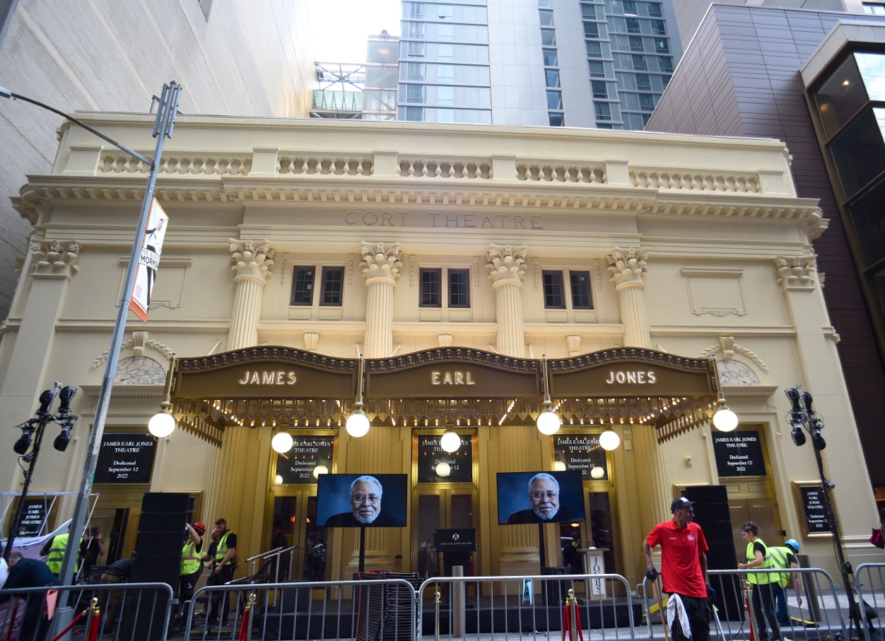 The House of Jones: In 2022, a Broadway theatre was refurbished and renamed The James Earl Jones Theater in honor of his many stage contributions to The American Theatre.