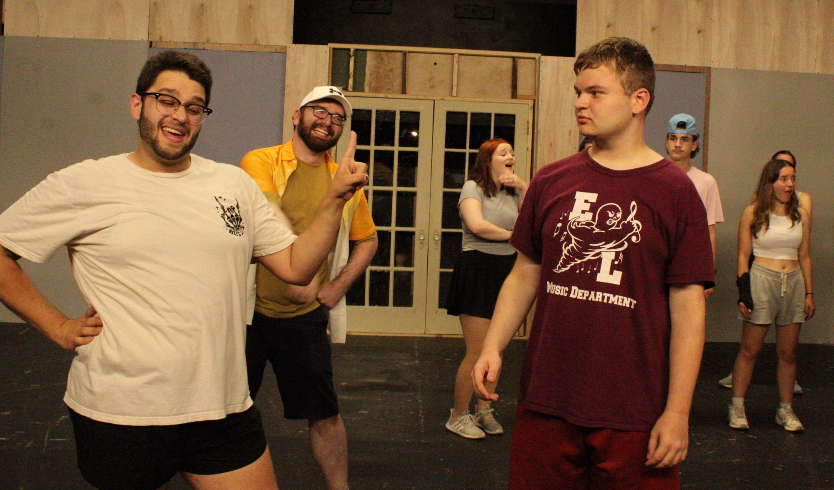 Some cast members of the L/A Community Little Theatre''''''''''''''''s production of The Prom are pictured here at a recent rehearsal.