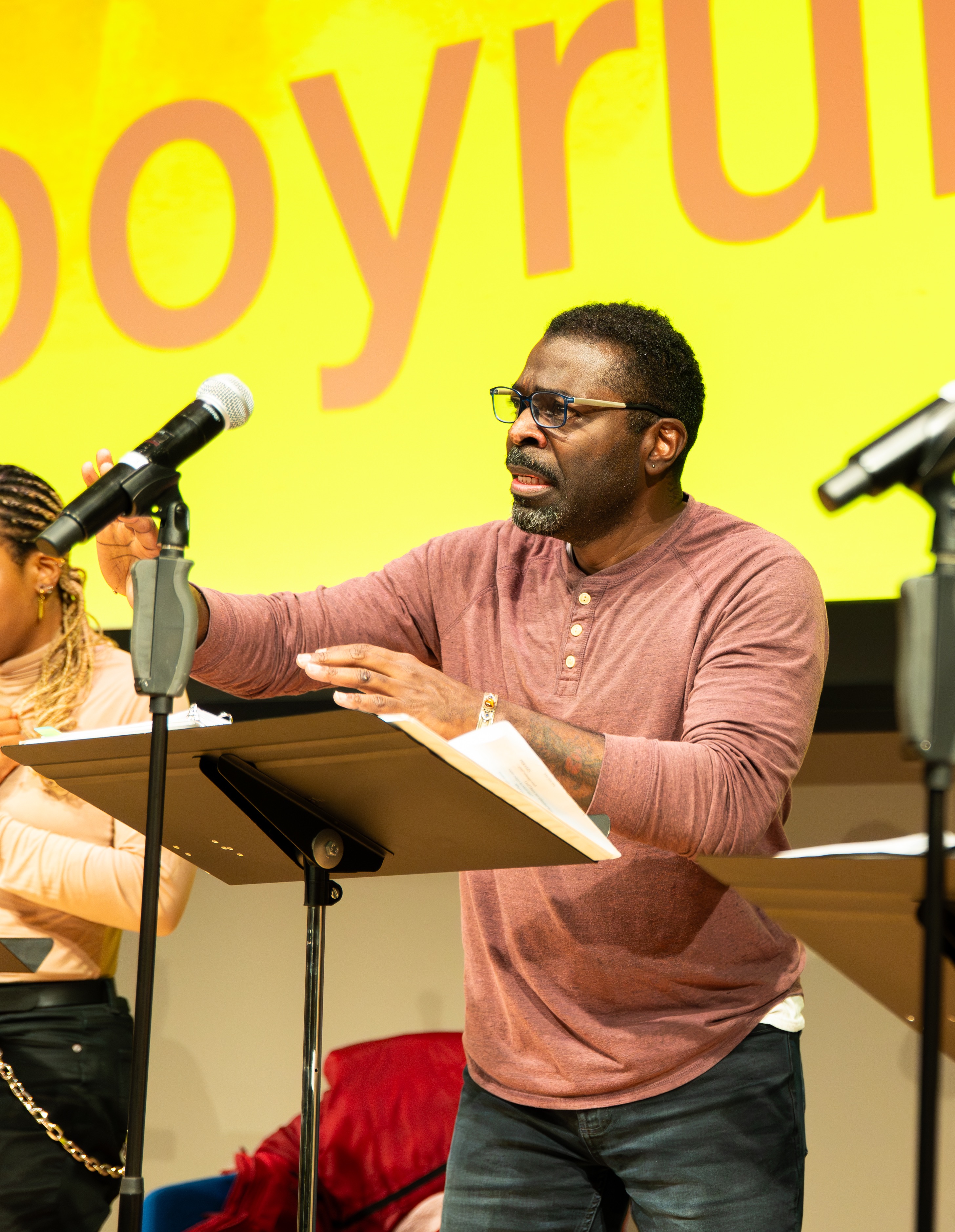 Chik  Johnson in runboyrun by Mfoniso Udofia at Rabb Hall, Boston Public Library. Produced in partnership with The Huntington, Boston Public Library, GBH, Next Chapter Podcasts. Directed by Christophe