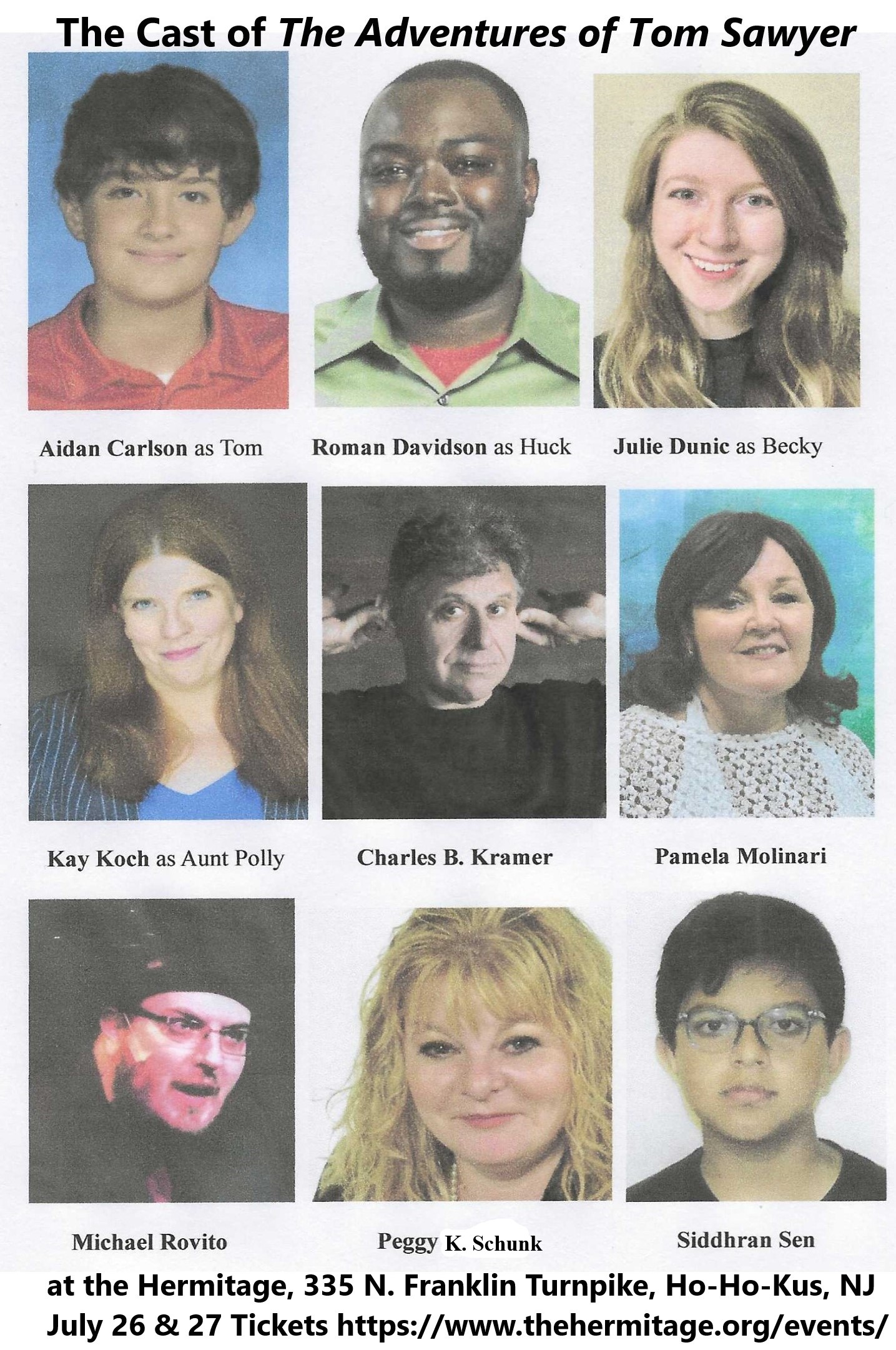 The cast of The Adventures of Tom Sawyer