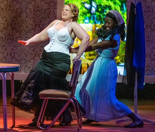 Courtney Curtis as Charlotte with La''Nya Solomon as Cinderella