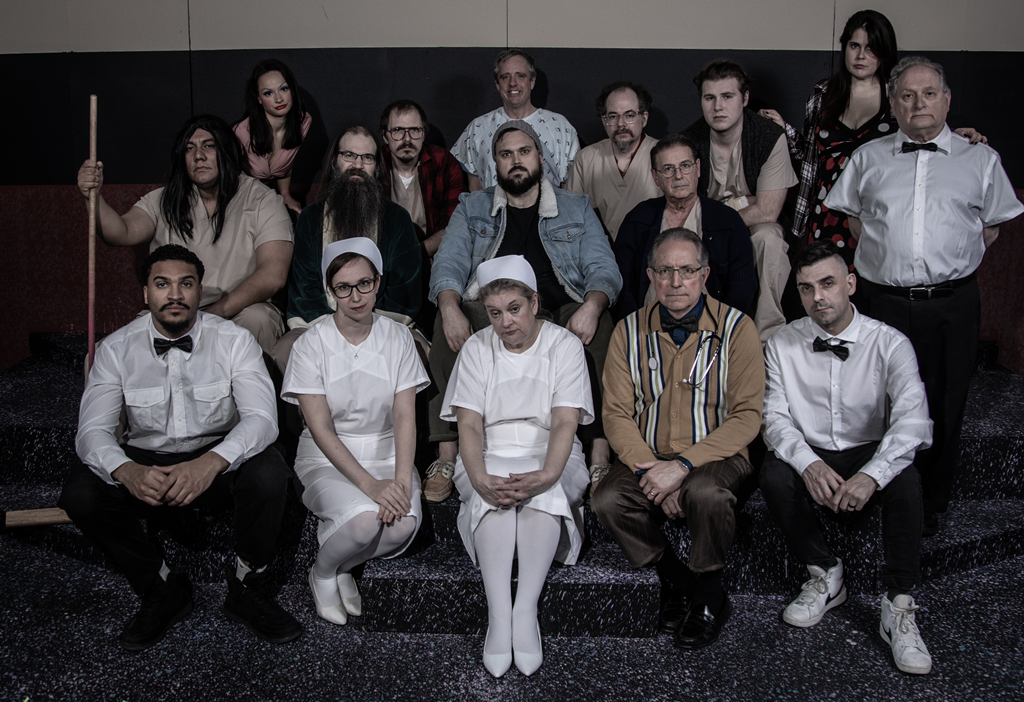 The cast of The MTM Players' production of Dale Wasserman's ONE FLEW OVER THE CUCKOO'S NEST.