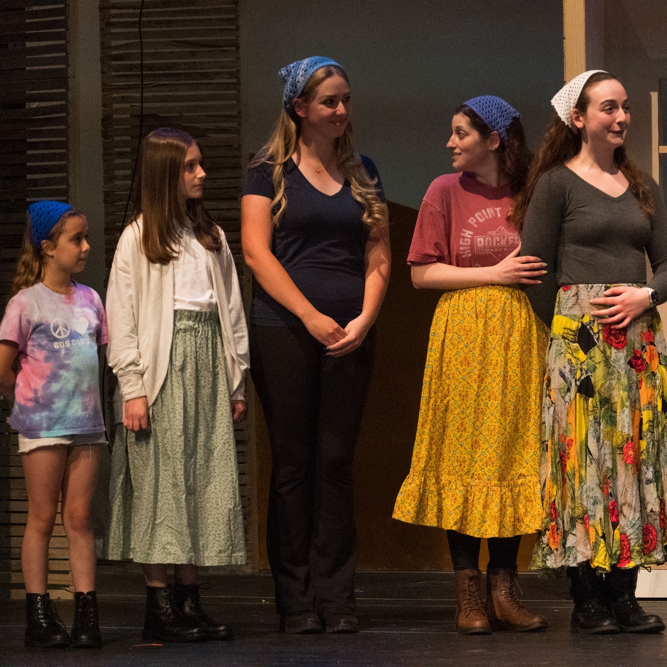 Tevye''s five daughters: (L to R) Amelia Oliver, Poppy Sisko, Maria Sharavarnyk, Cara Kramer, Olivia Lapine.