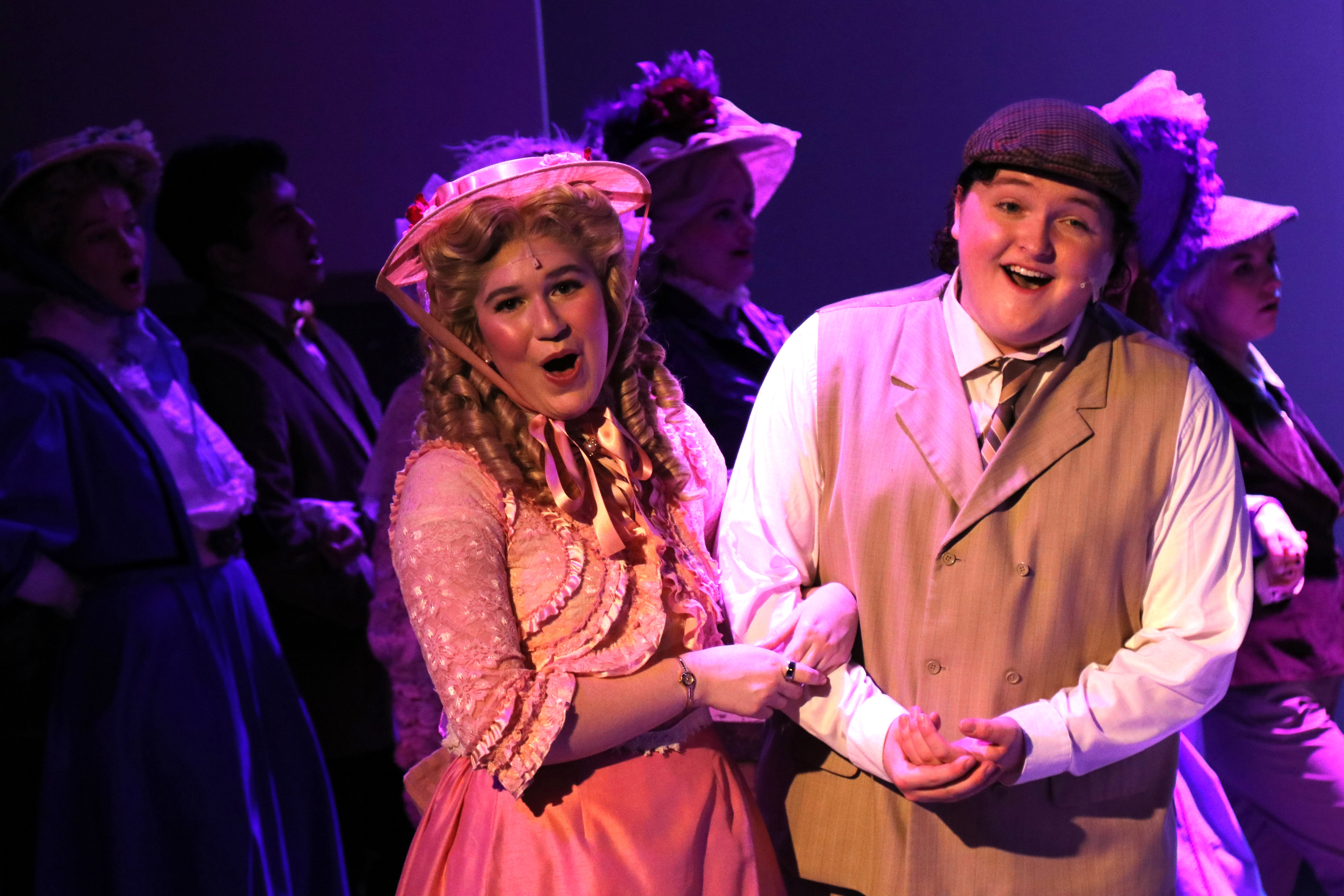 Paige Wenger as Minnie Fay and Hank Ryan as Barnaby Tucker