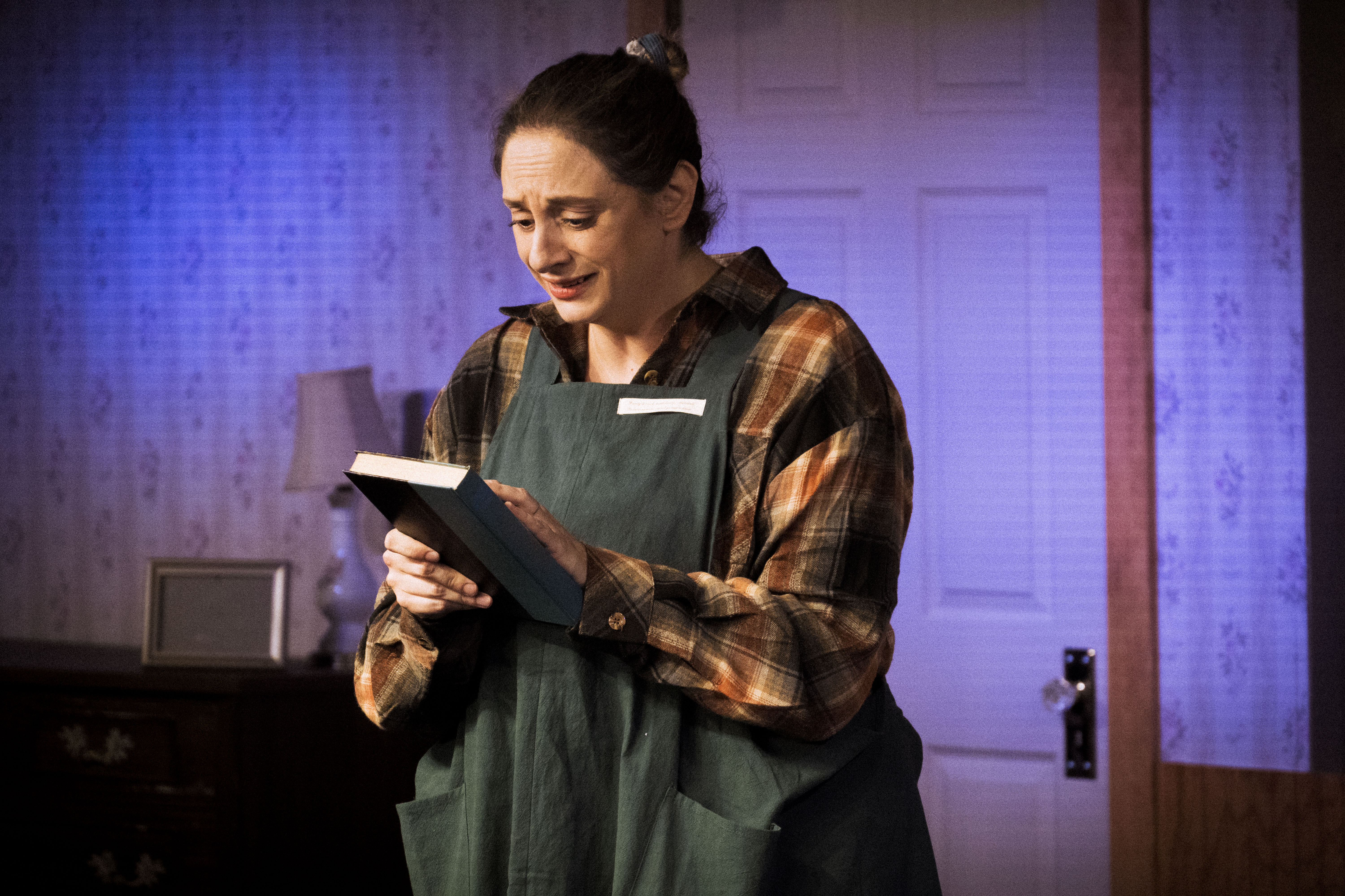 Jenny Maso in rehearsal as Annie Wilkes in MISERY at Curtain Call.
