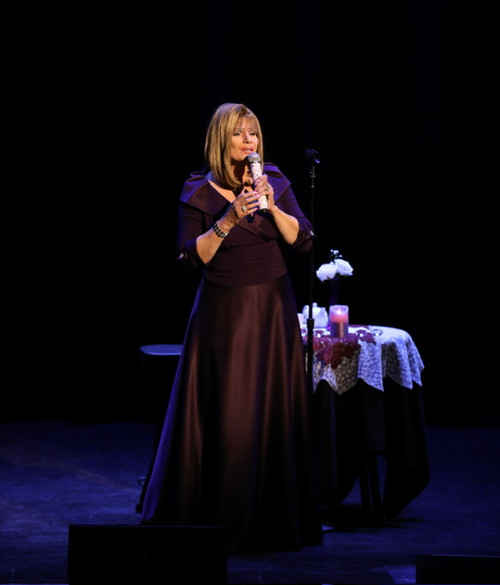 Rebecca Clark Performing her one woman live tribute show to Barbra Streisand at the Tumecula Theatre 5/11/23 2