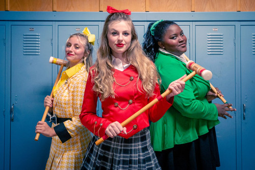 The cast of HEATHERS THE MUSICAL at Des Moines Young Artists' Theatre, performing July 22-31. Photo credit: Dylan Heuer. 1